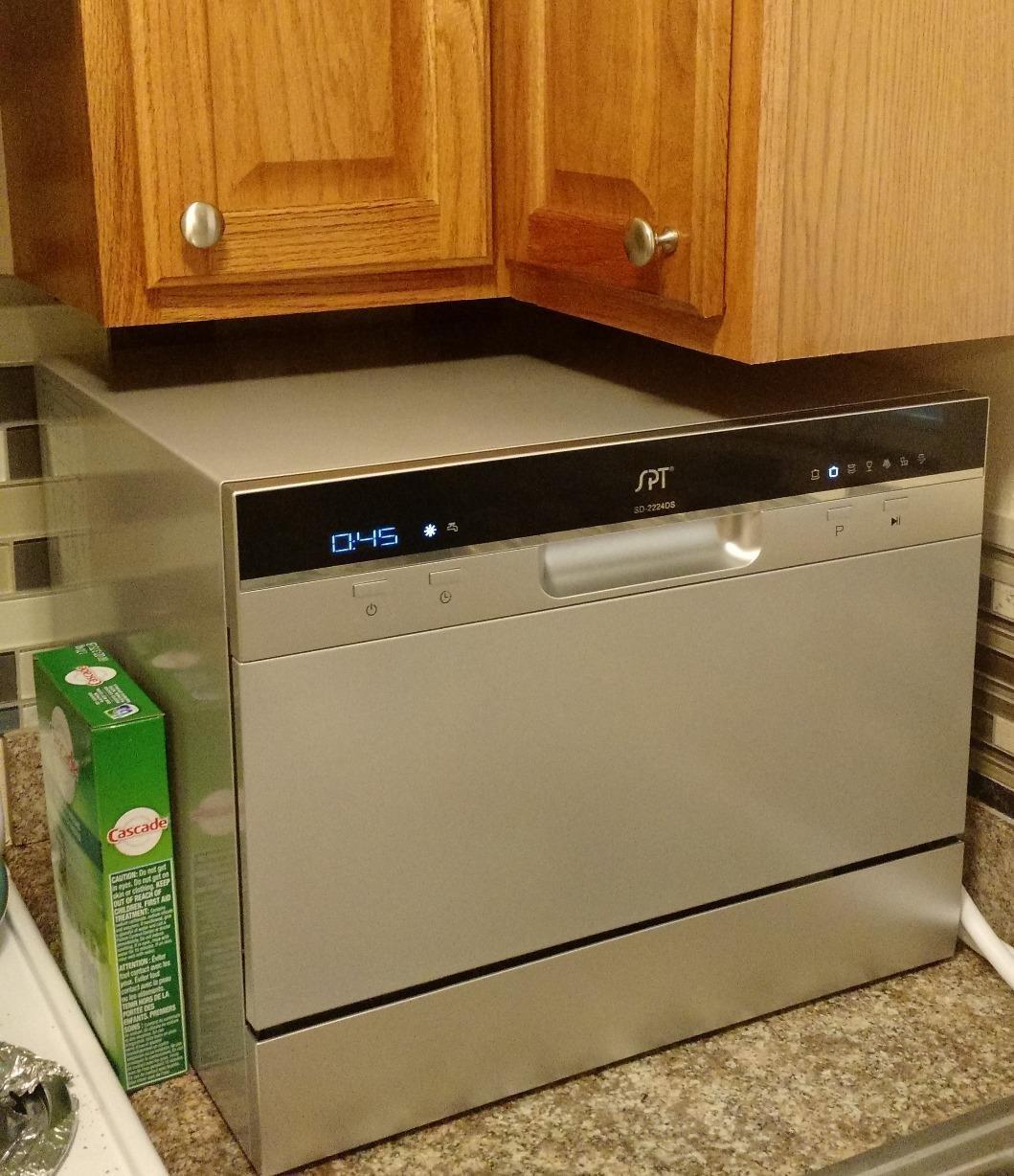 SD-2224DS ENERGY STAR Compact Countertop Dishwasher with Delay Start - Portable Dishwasher with Stainless Steel Interior and 6 Place Settings Rack Silverware Basket, Silver customer photo 1