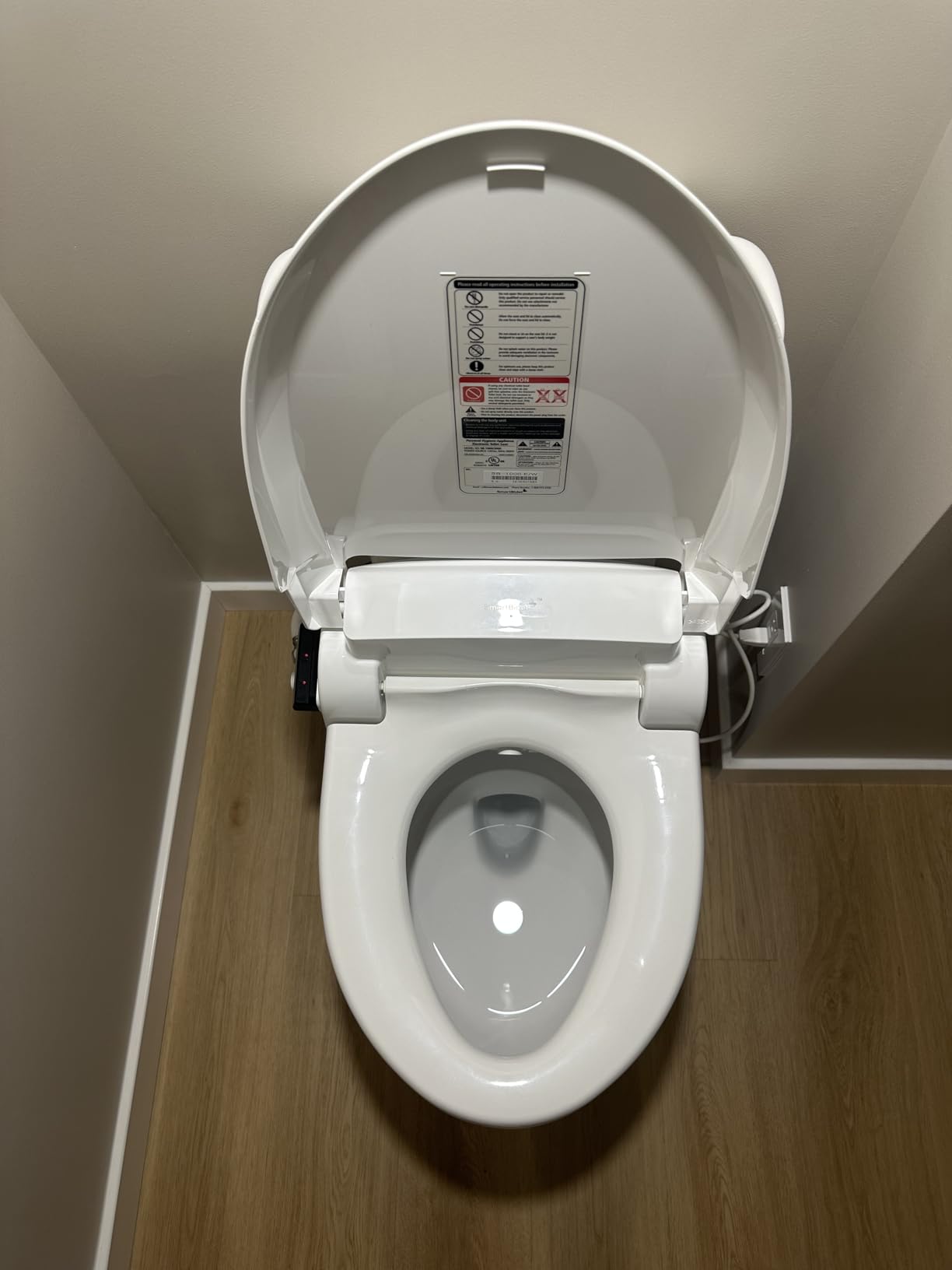 SmartBidet SB-1000WE Electric Smart Bidet Toilet Seat with Heated Seat, Warm Air Dryer, Temperature Control Wash, and Remote Control, Elongated Seat customer photo 2