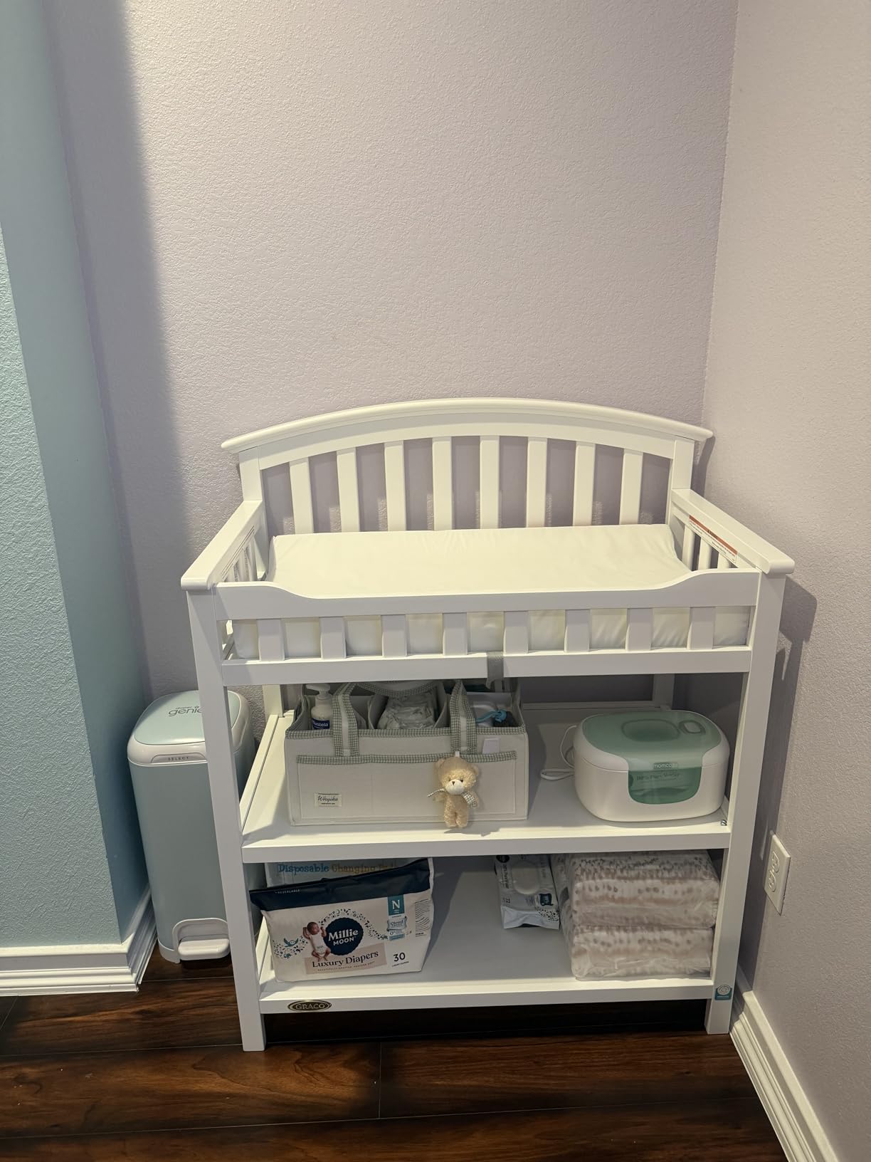 Graco Changing Table with Water-Resistant Changing Pad, White | GREENGUARD Gold Certified customer photo 1