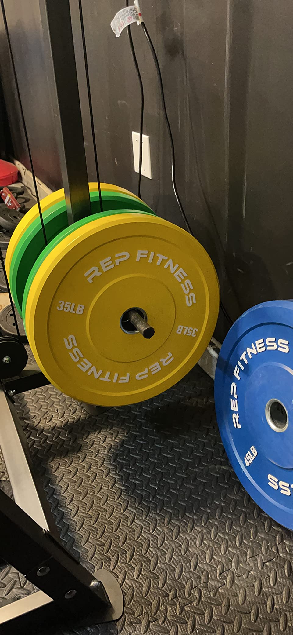 REP Color Bumper Plates LB Olympic Barbell Weights - Rubber Training Discs for Home Gym Strength Lifting customer photo 1