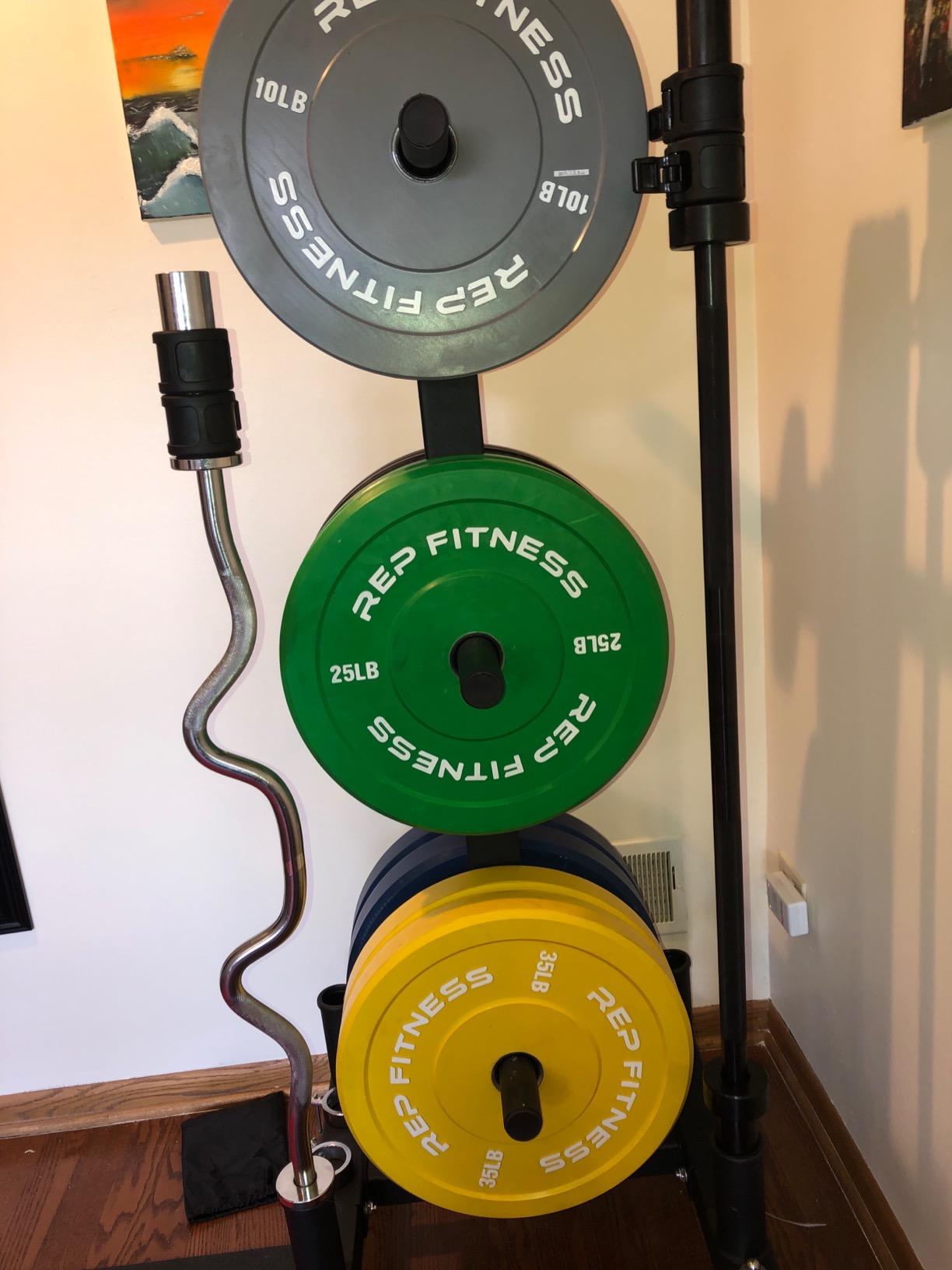 REP Color Bumper Plates LB Olympic Barbell Weights - Rubber Training Discs for Home Gym Strength Lifting customer photo 2
