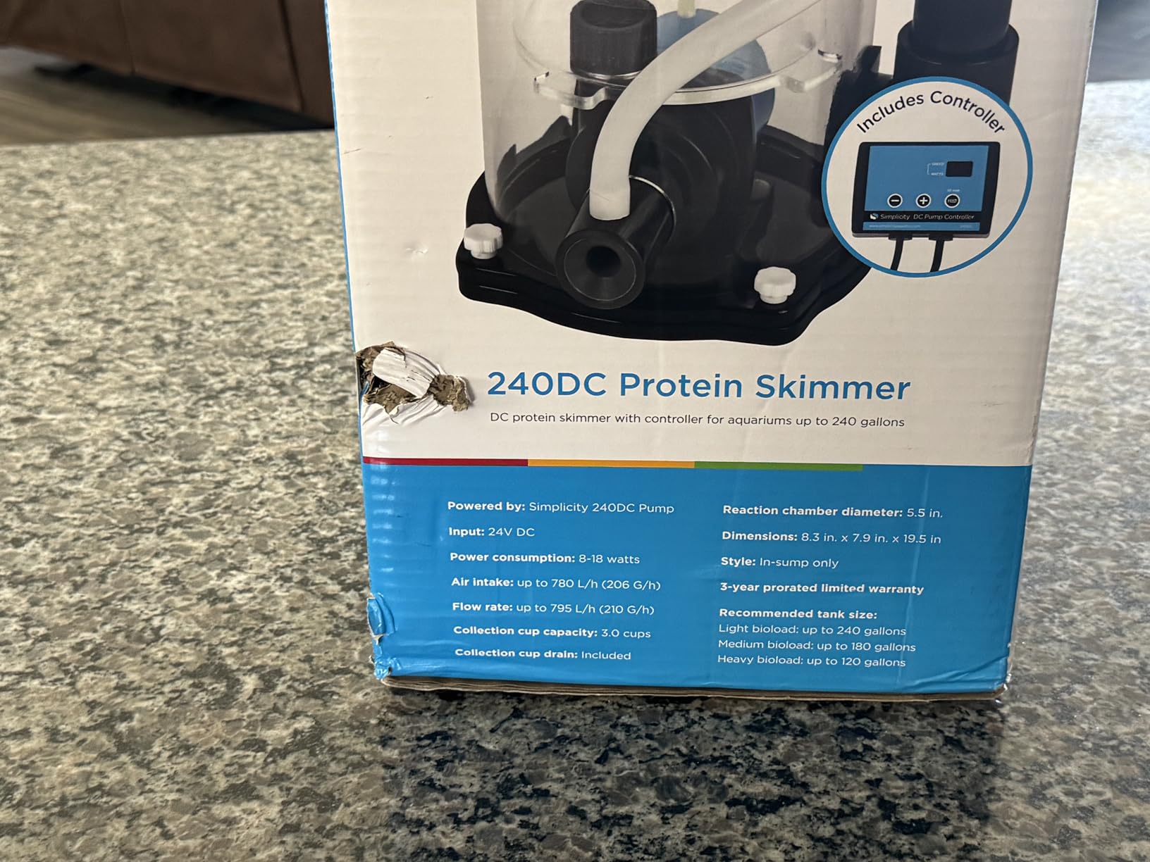 Simplicity 240DC Protein Skimmer for Saltwater Aquariums customer photo 2