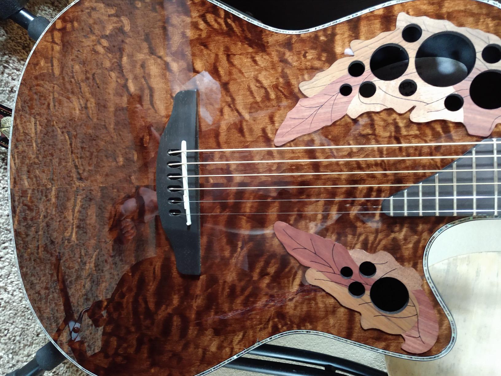 Ovation Celebrity Elite Plus Quilted Maple Top Acoustic-Electric Guitar, Tiger Eye customer photo 2