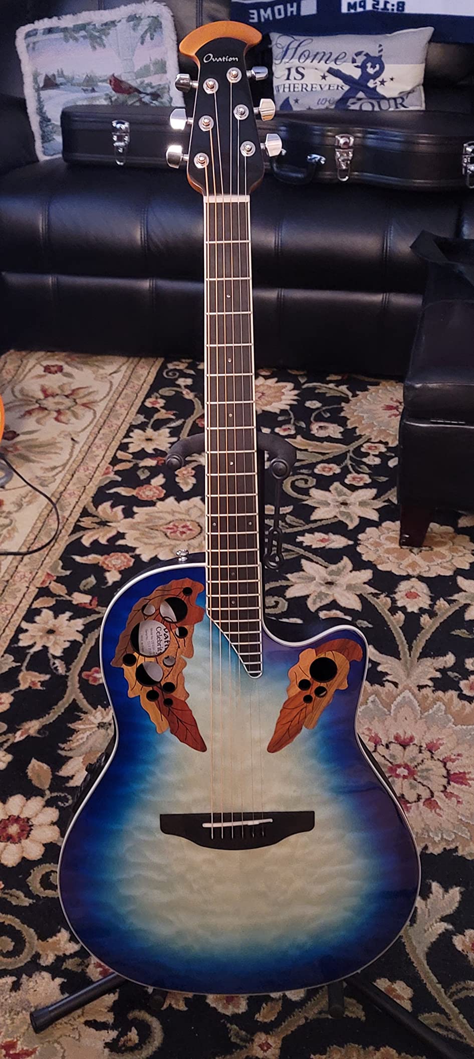 Ovation CE48P-RG Celebrity Elite Exotic Super Shallow Depth Acoustic-Electric Guitar, Regal to Natural Quilted customer photo 2