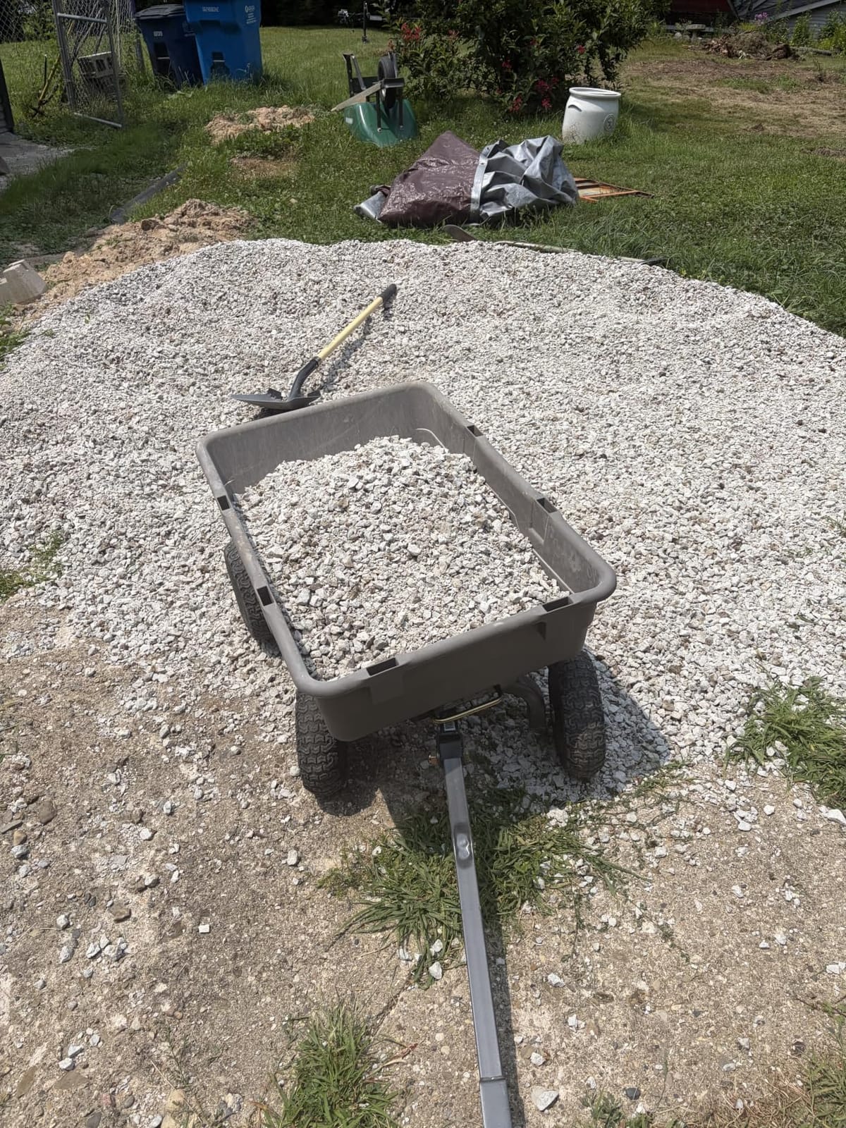 Gorilla Carts Poly Dump Cart, 800 lb. Capacity, 5 Cu Ft, Gray customer photo 2