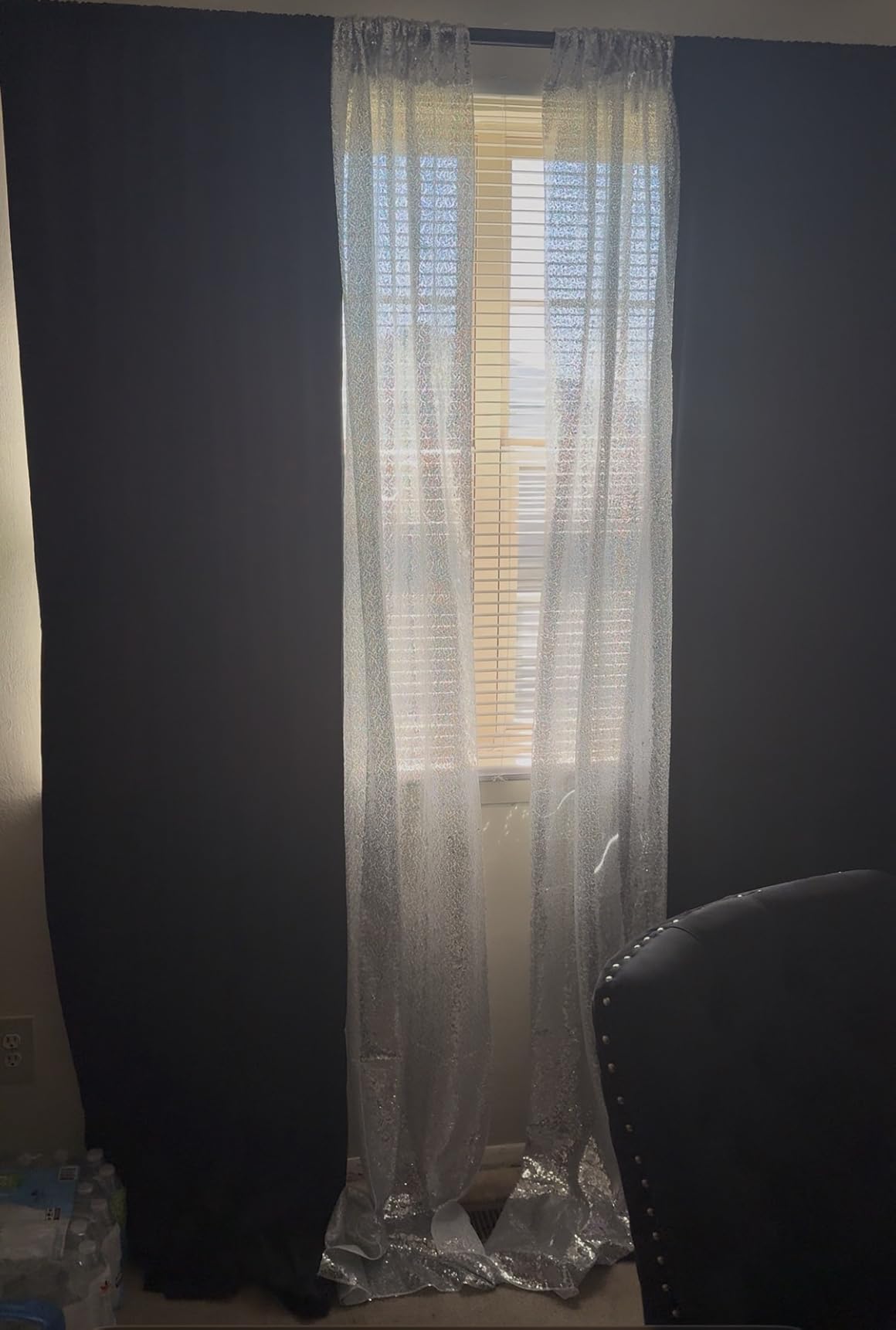 NICETOWN Black Velvet Blackout Curtains 96 inch Long for Living Room and Bedroom, Thermal Luxury Solid Heavy Rod Pocket Drapes/Window Treatments for Hall, Theater (2 Pieces, 52 W) customer photo 2