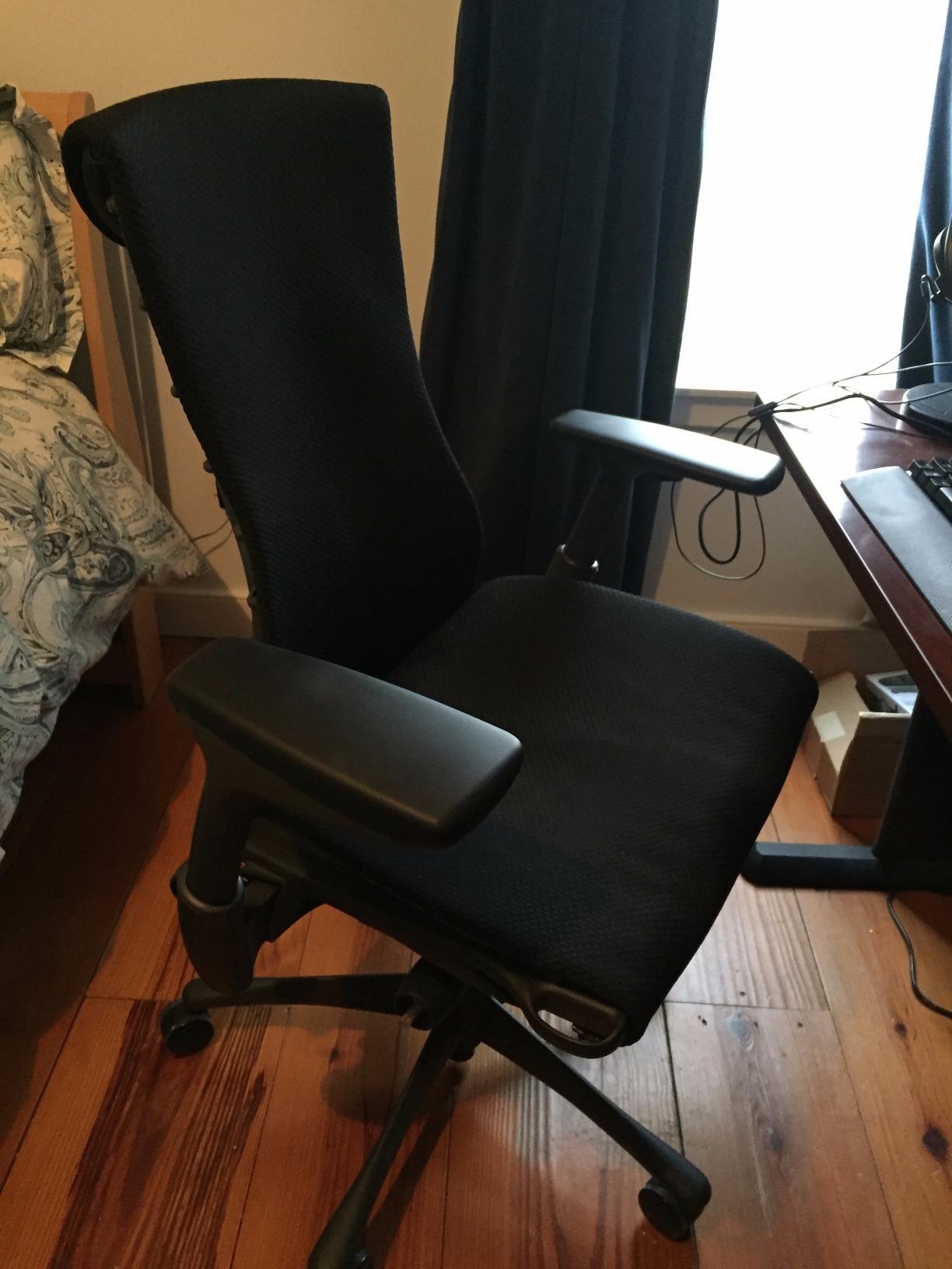 Herman Miller Embody Ergonomic Office Chair | Fully Adjustable Arms and Carpet Casters | Black Rhythm customer photo 2