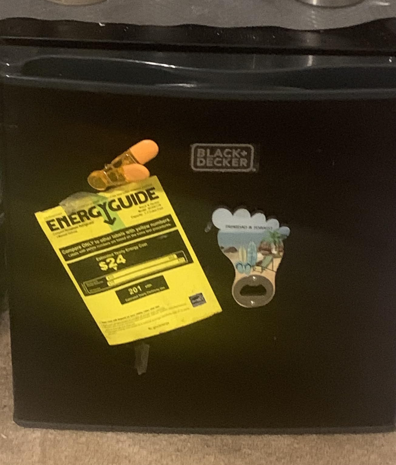BLACK+DECKER 1.7 Cu. Ft. Compact Refrigerator, ENERGY STAR Certified, Single Door Mini Fridge with Chiller Compartment, Personal Fridge for Home or Dorm Room, R600a Refrigerant, BCRK17B, Black customer photo 1