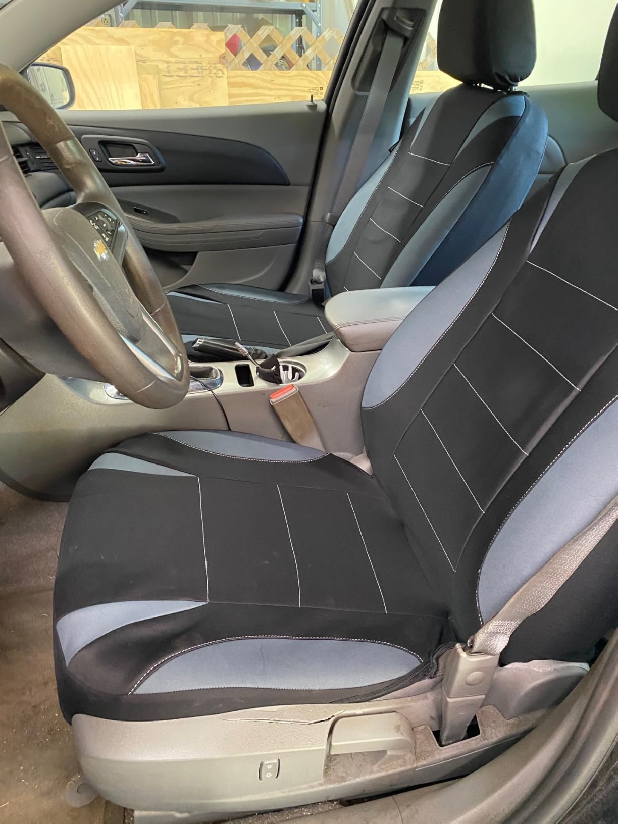 CAR PASS Waterproof Car Seat Covers Front Seats Only with 5mm Composite EVA, Neoprene Car Seat Cover with Separate Headrest Cover, Quick Setup Universal Fit for Car SUV Trucks, Airbag Compatible (Gray) customer photo 1