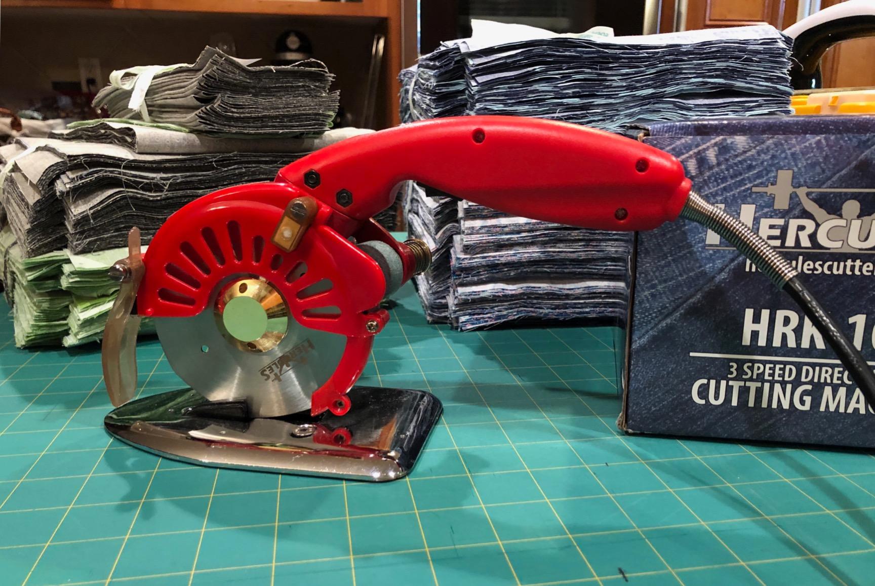 Hercules HRK-100 5-Speed Electric Rotary Cutter for Cloth, Leather, Natural and Synthetic Fabrics - 4 Inch Single & Multi-Layer Round Knife Cutting Machine customer photo 1