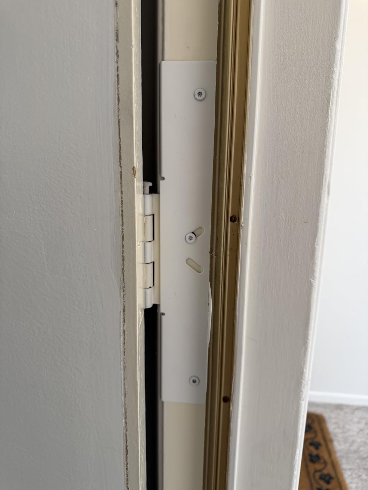 Door Armor MAX 5 Piece Door Reinforcement Kit, Anti Kick in Door Security | Door Jamb, Frame & Hinge Reinforcement, Heavy Duty Steel Door Protection, Made In USA, Powder Coated Alloy Steel (White) customer photo 2