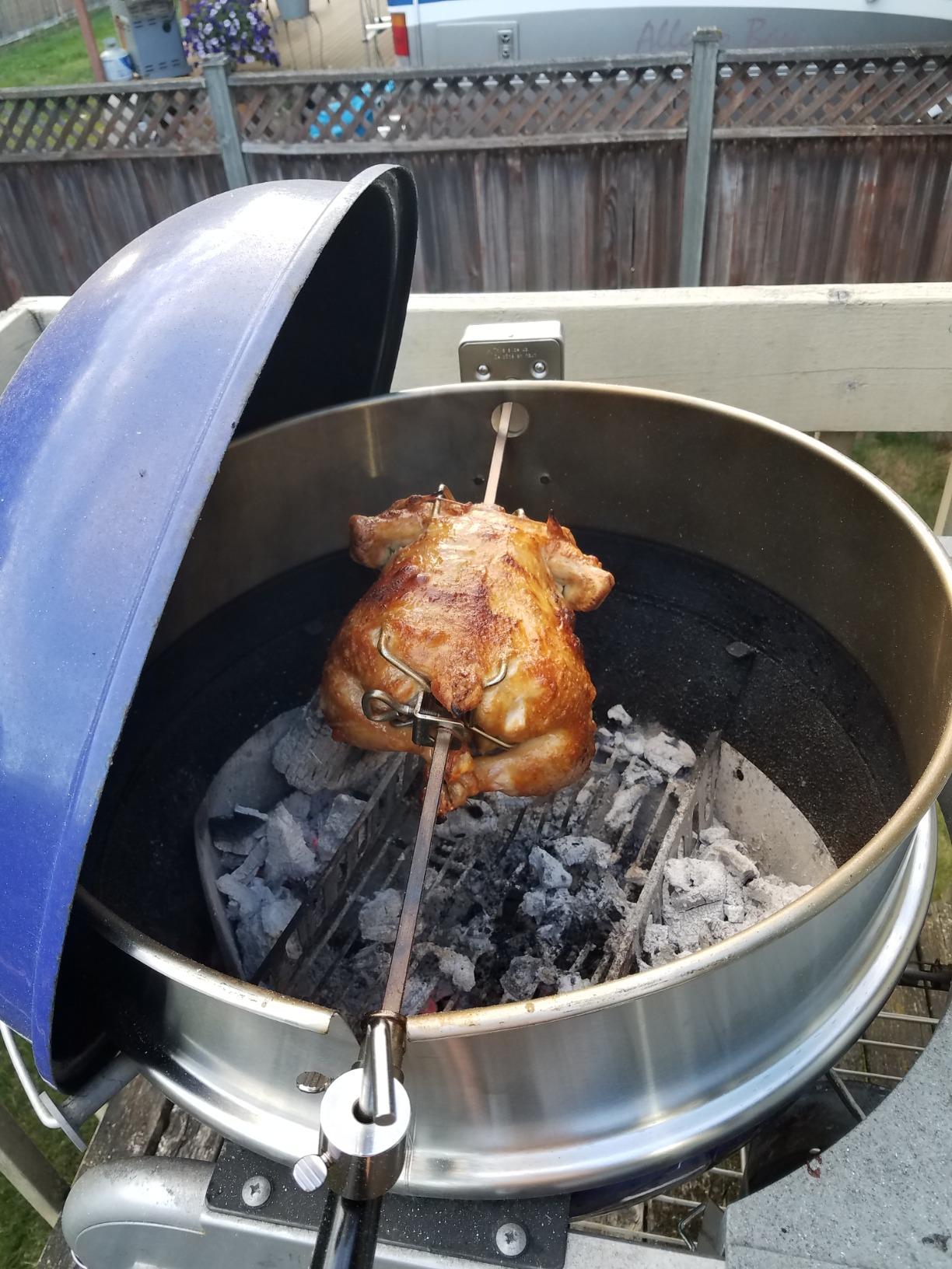 onlyfire Stainless Steel Weber Kettle Rotisserie Ring Kit Barbecue Tool Kit | For Weber 22 Inch Charcoal Kettle and Other Similar Grills, Turns Your Kettle Into A Chicken Roaster customer photo 1