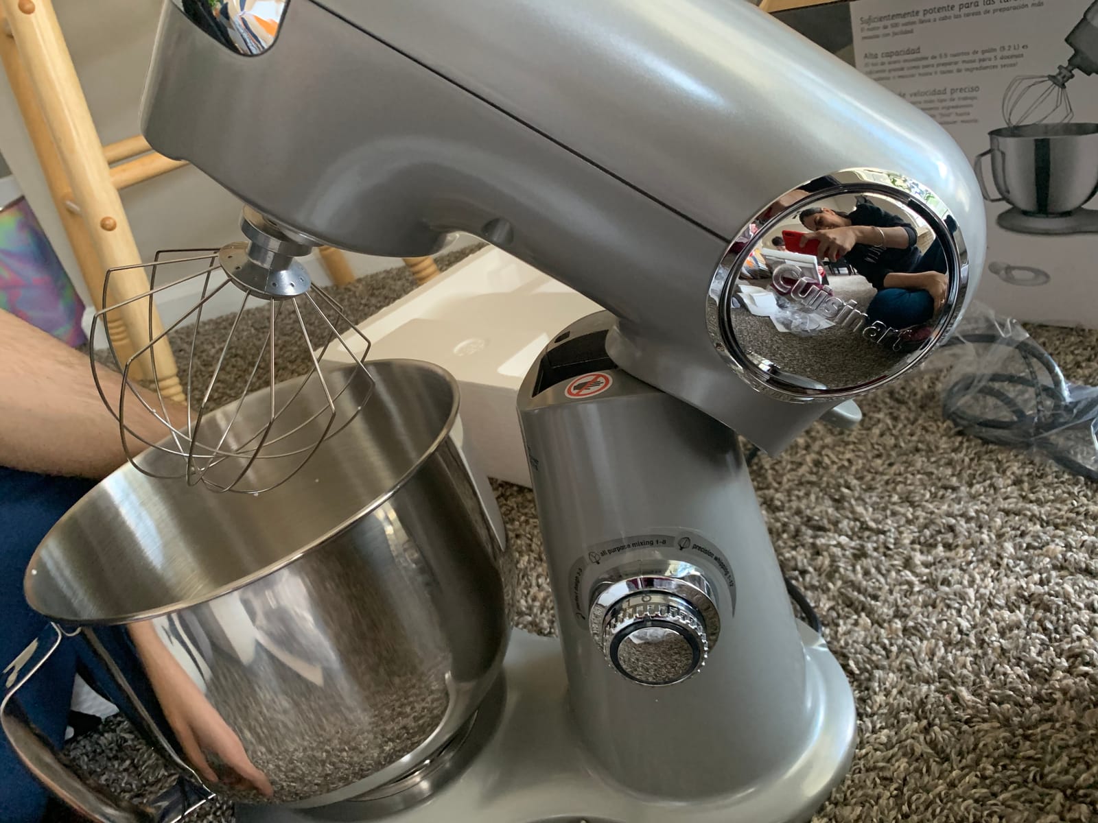 Cuisinart Stand Mixer, 12 Speed, 5.5 Quart Stainless Steel Bowl, Chef's Whisk, Mixing Paddle, Dough Hook, Splash Guard w/ Pour Spout, White Linen, SM-50NAS customer photo 1