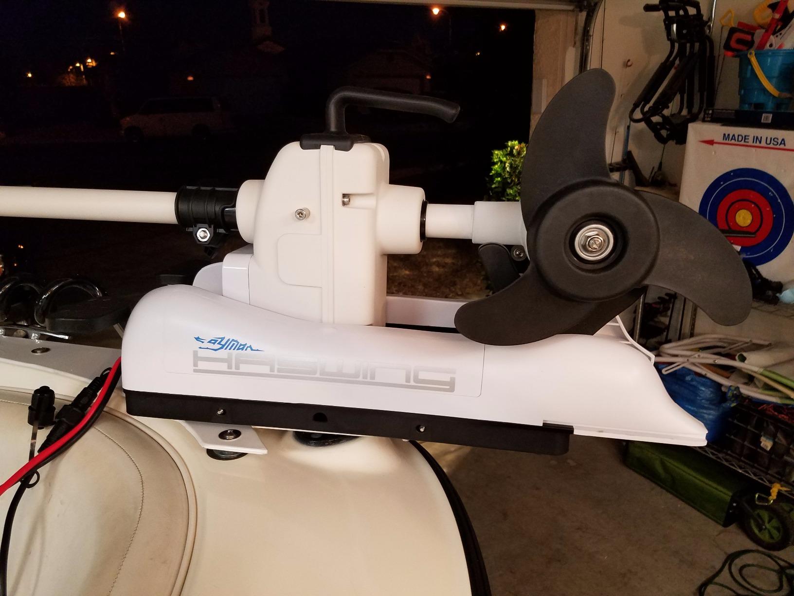 Haswing Bow Mount Trolling Motor 55lbs 48in - Remote & Foot, Quick Release customer photo 2