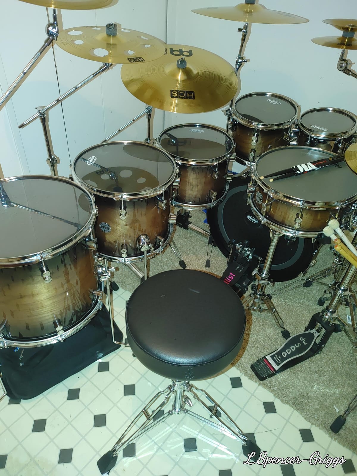 Pacific by DW 5-Piece Concept Maple Exotic Shell Pack (Charcoal Burst over Walnut) customer photo 2