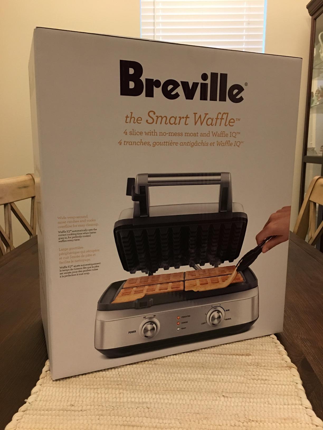 Breville BWM604BSS Smart Waffle Maker, 4 Slice, Brushed Stainless Steel | Cook fun, square waffles for your next family breakfast without the mess | 5 settings for browning control customer photo 1
