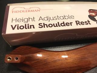 Light Carbon Fiber Violin Shoulder Rest 4/4 Foam Padding For Comfort With Slight Height Adjustable Feet (Wood Look) customer photo 2