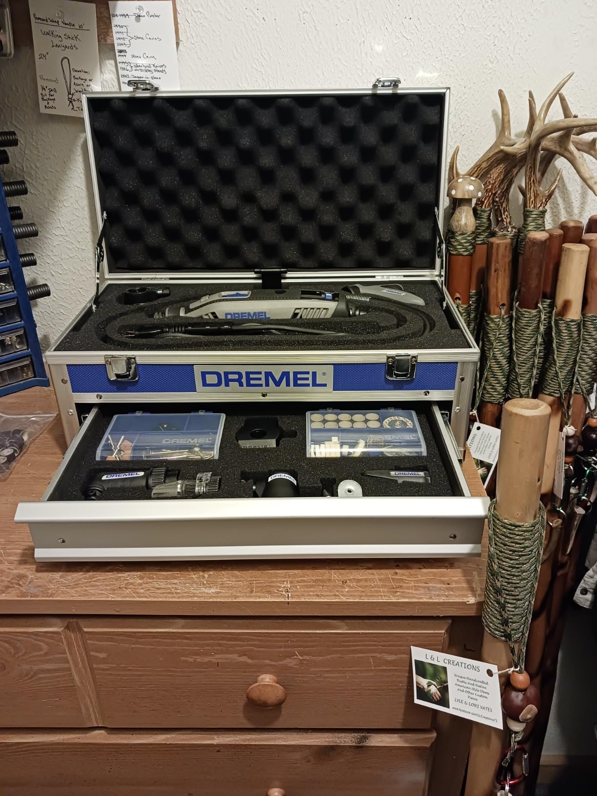 Dremel 4300-9/64 Rotary Tool Kit with Flex Shaft and 64 Accessories | 9 Attachments, 64 Accessories, Flex Shaft for precision work, Variable Speed, 1.8 Amp Motor, Cutting, Sanding, Polishing customer photo 2