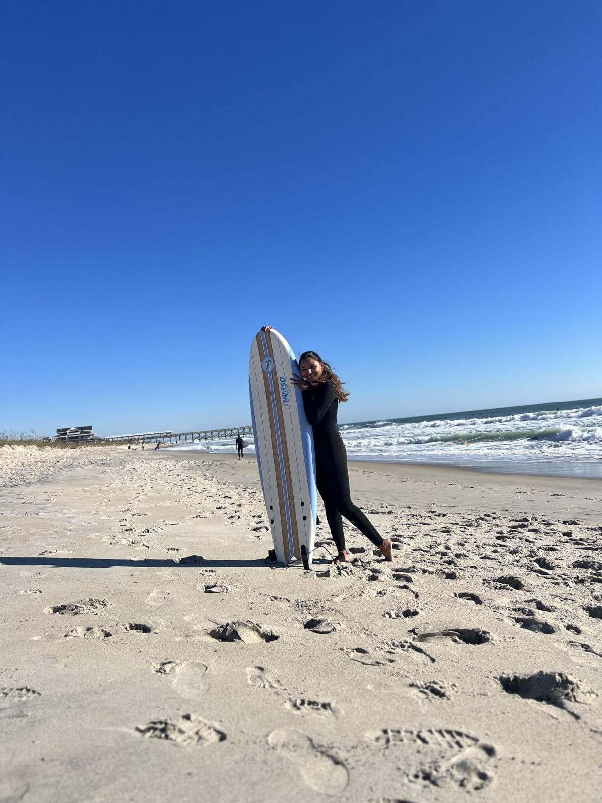 THURSO SURF Lancer 5'10'' Soft Top Foam Surfboard Fish Surf board for Kids & Adults Includes Twin Fins Double Swivel Leash EPS Core IXPE Deck HDPE Slick Bottom Non-Slip Deck Grip - Perfect for Surfing customer photo 2
