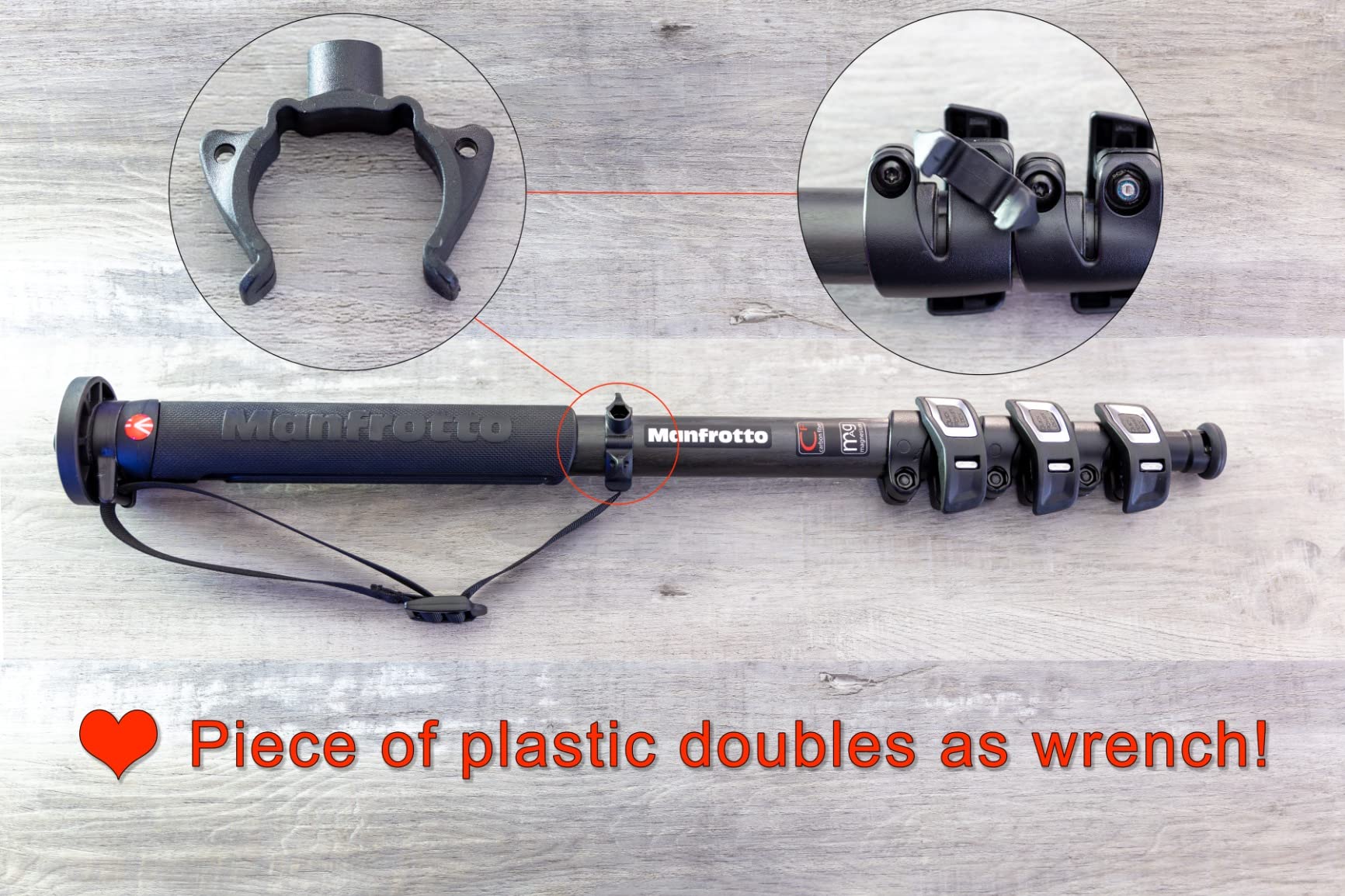 Manfrotto XPRO Carbon Fiber 4-Section Monopod (MPMXPROC4US) Black customer photo 2