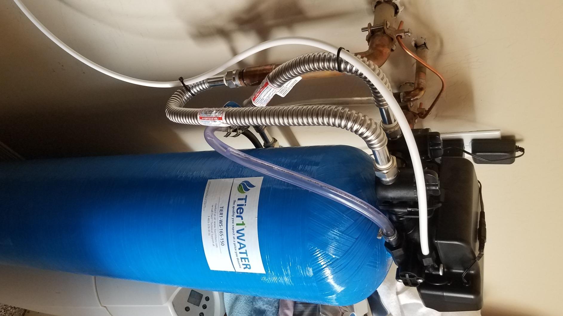 Tier1 48,000 Grain Water Softener for 4-5 Bathroom Homes | Ceramic Valve | 1.5 Cu Ft Resin Tank | Metered Regeneration | Salt-Based System customer photo 2