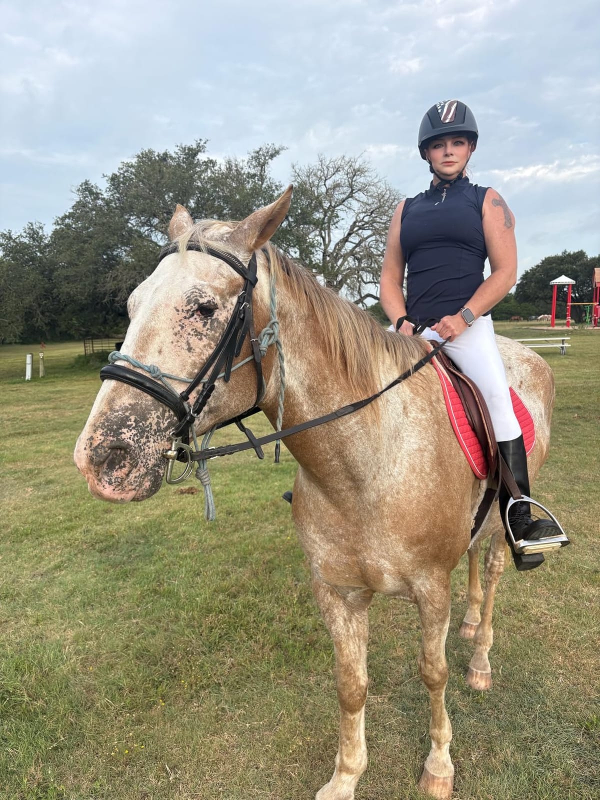 Troxel Spirit Duratec Full Coverage Horse Riding Helmet, Adjustable Fit | Cooling Vents Helps Stay Comfortable on Trails, Lessons & Arena Practice customer photo 2