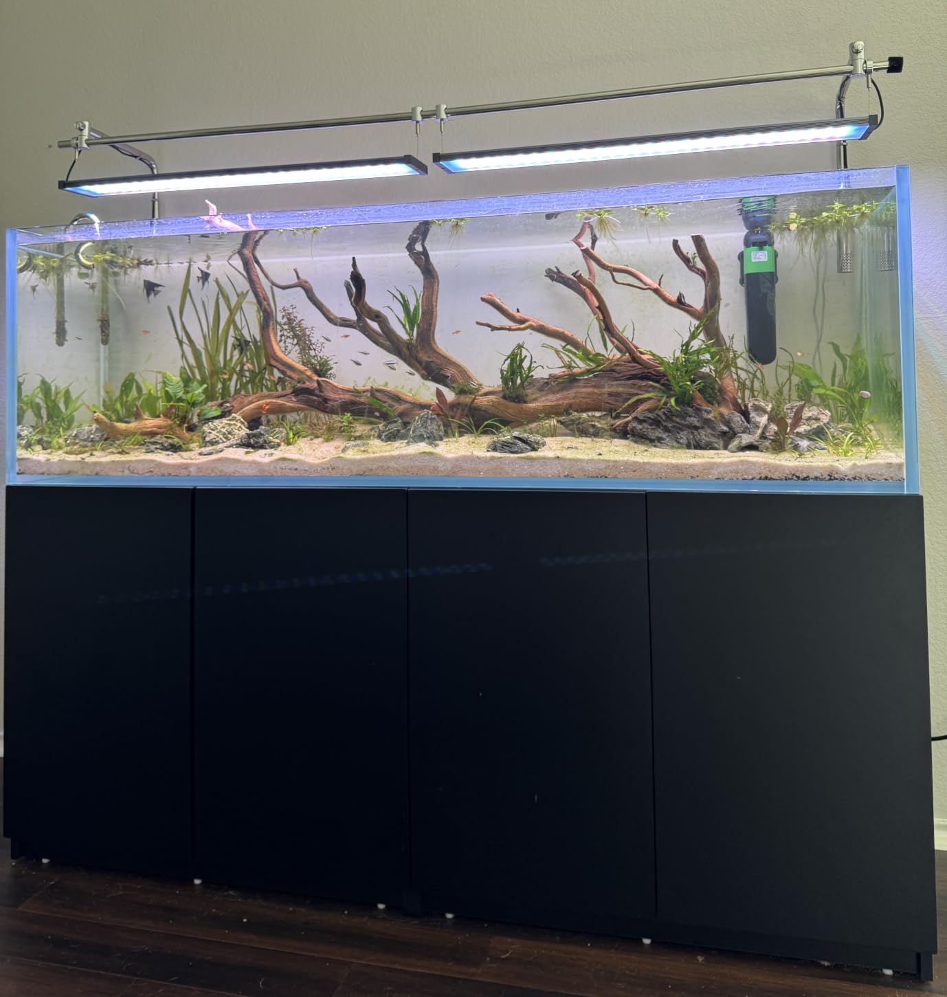LANDEN 90P 55 Gallon Rimless Low Iron Aquarium Tank, W35.4xD19.7xH19.7 in (90x50x50cm) 10mm Thickness with Black Nano Foam Leveling mat Included customer photo 2
