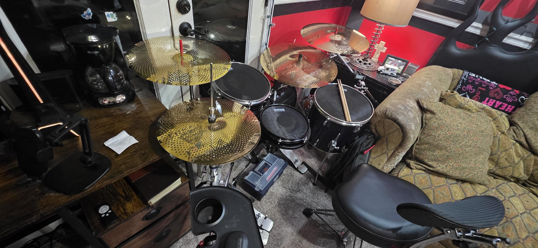 Pearl Drum Set 2-pc. Drum Kit Compact Traveler Cymbals and Hardware Not Included (PCTK1810) customer photo 1
