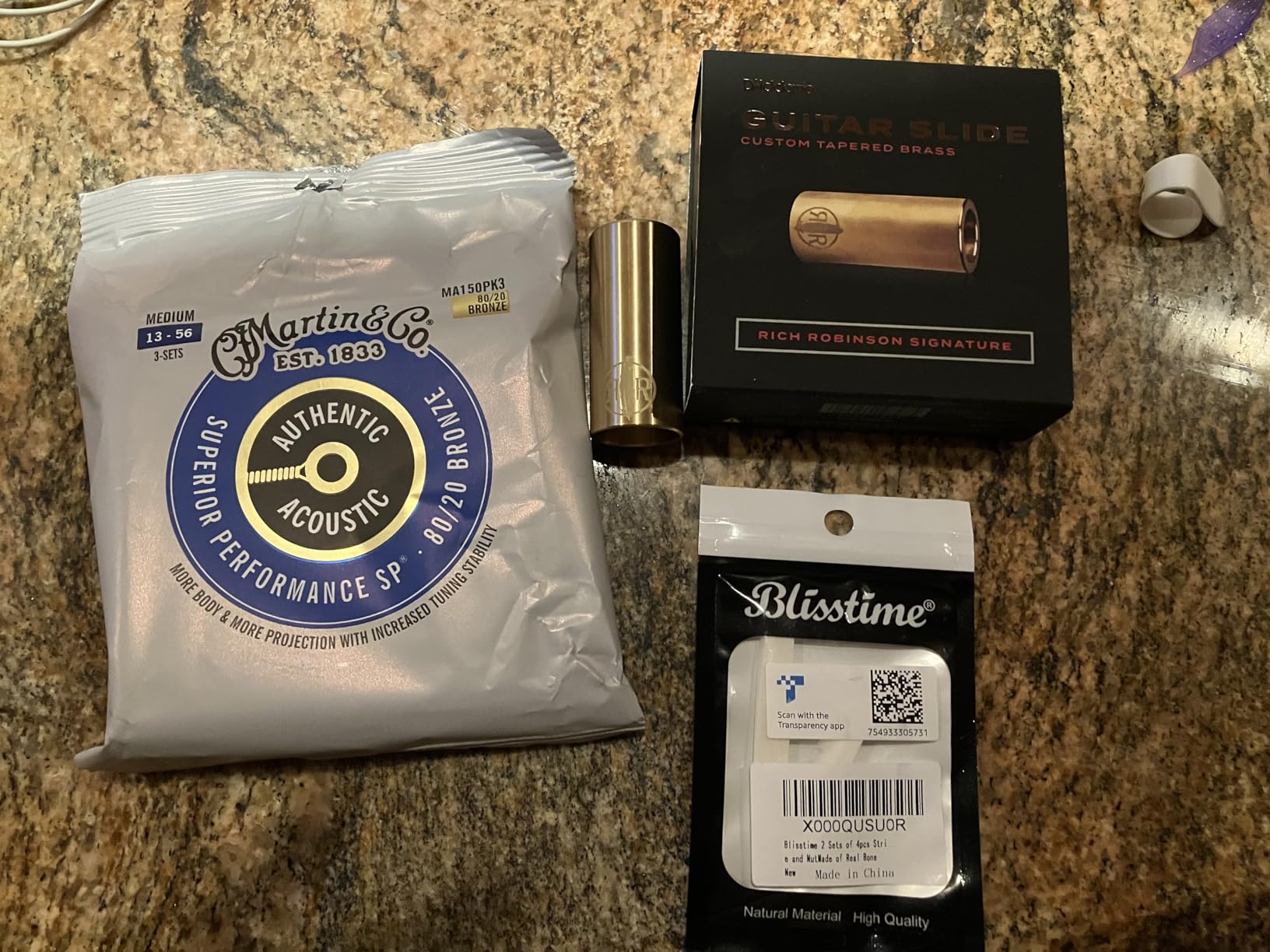 D'Addario Rich Robinson Signature Brass Guitar Slide - Inside Taper for Comfort & Control - Crisp Bright Tone - Slide for Acoustic & Electric Guitar customer photo 1