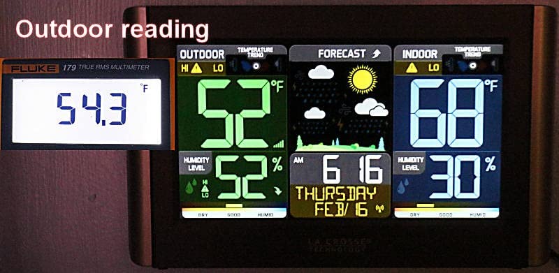 La Crosse Technology Weather Station with Customizable Alerts, Weather Forecast, Temperature, Dew Point, Humidity, Time, Heat Index, Large Display (C85845-INT) customer photo 2