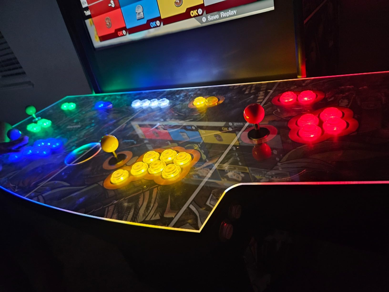 EG STARTS 4 Player Arcade Buttons & Stick for Classic Arcade DIY Kit Parts | USB Encoder To PC Controls + 4 & 8 Way Stick + 5V LED Push Buttons With Video Game Consoles MAME Raspberry Pi & 4 Colors customer photo 2