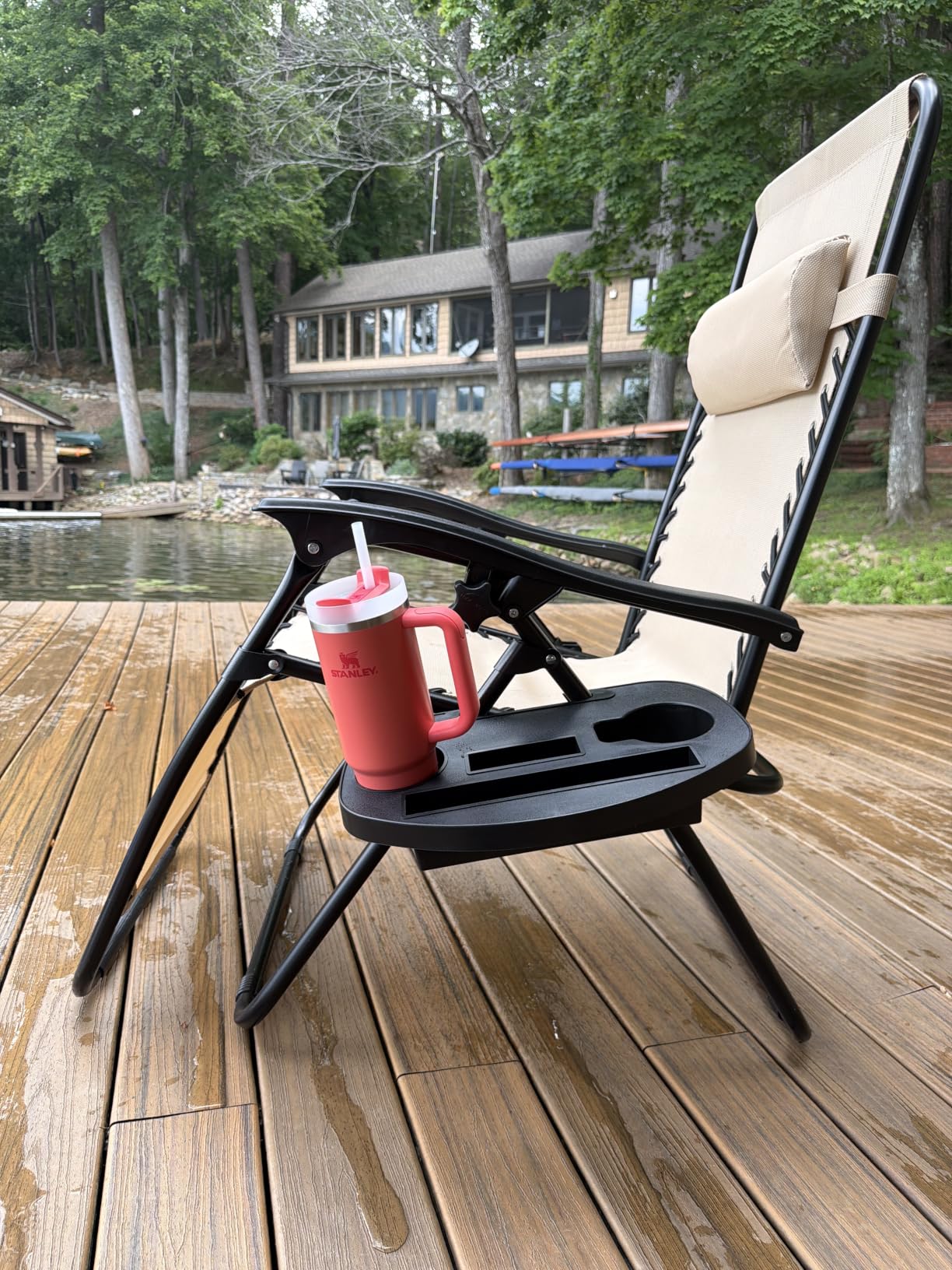 Best Choice Products Set of 2 Adjustable Steel Mesh Zero Gravity Lounge Chair Recliners w/Pillows and Cup Holder Trays - Gray customer photo 2