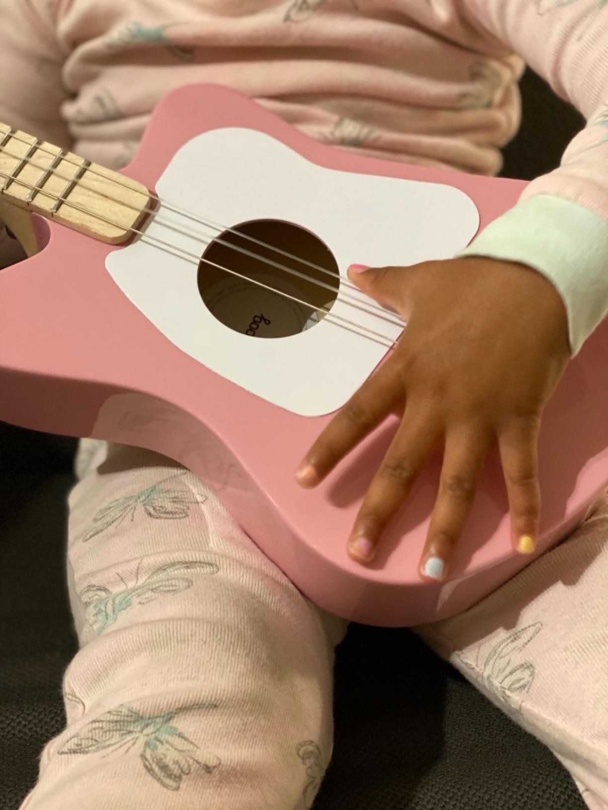 Loog Mini Acoustic kids Guitar for Beginners 3-strings Ages 3+ Learning app and lessons included customer photo 2