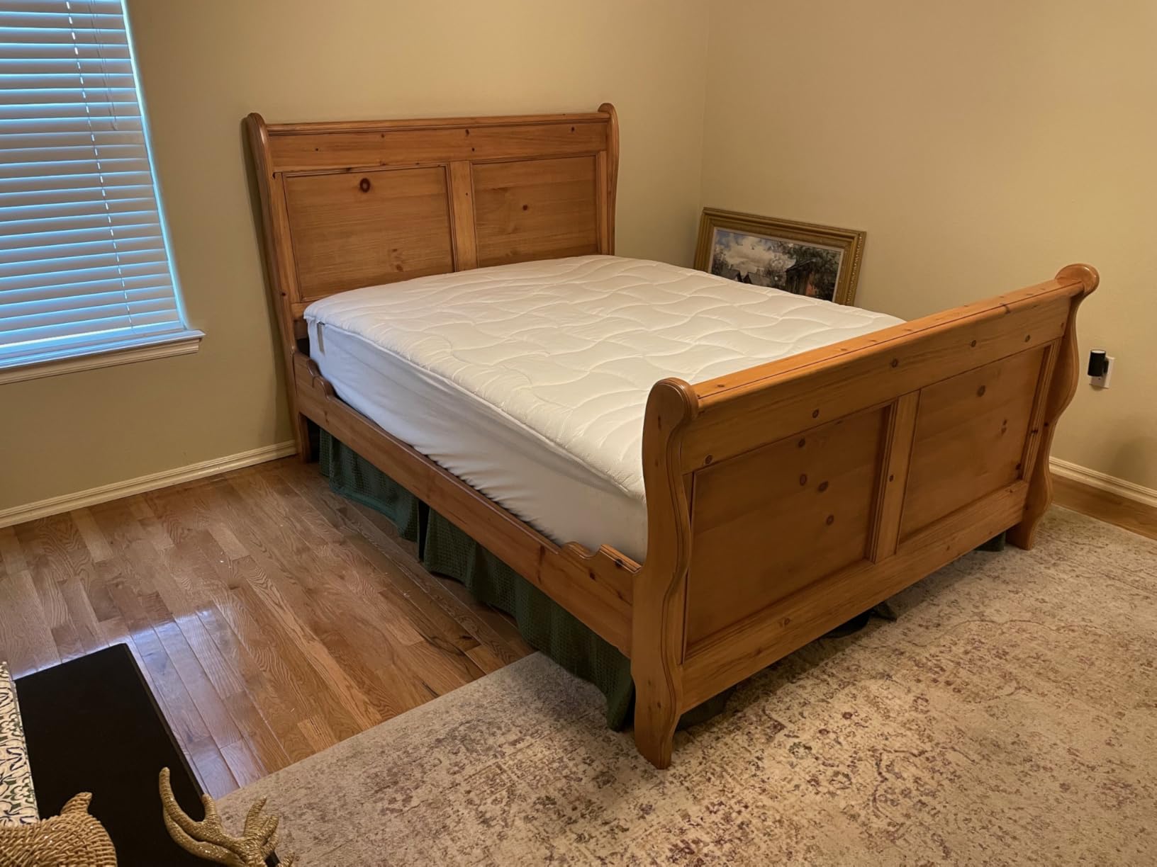 Amazon Basics Bed Frame with Storage, Foldable Metal Platform, Sturdy Steel, No Box Spring Needed, 14-inch High, Tool-Free Setup, Noise Free, Easy Assembly, Queen Size, Black customer photo 1