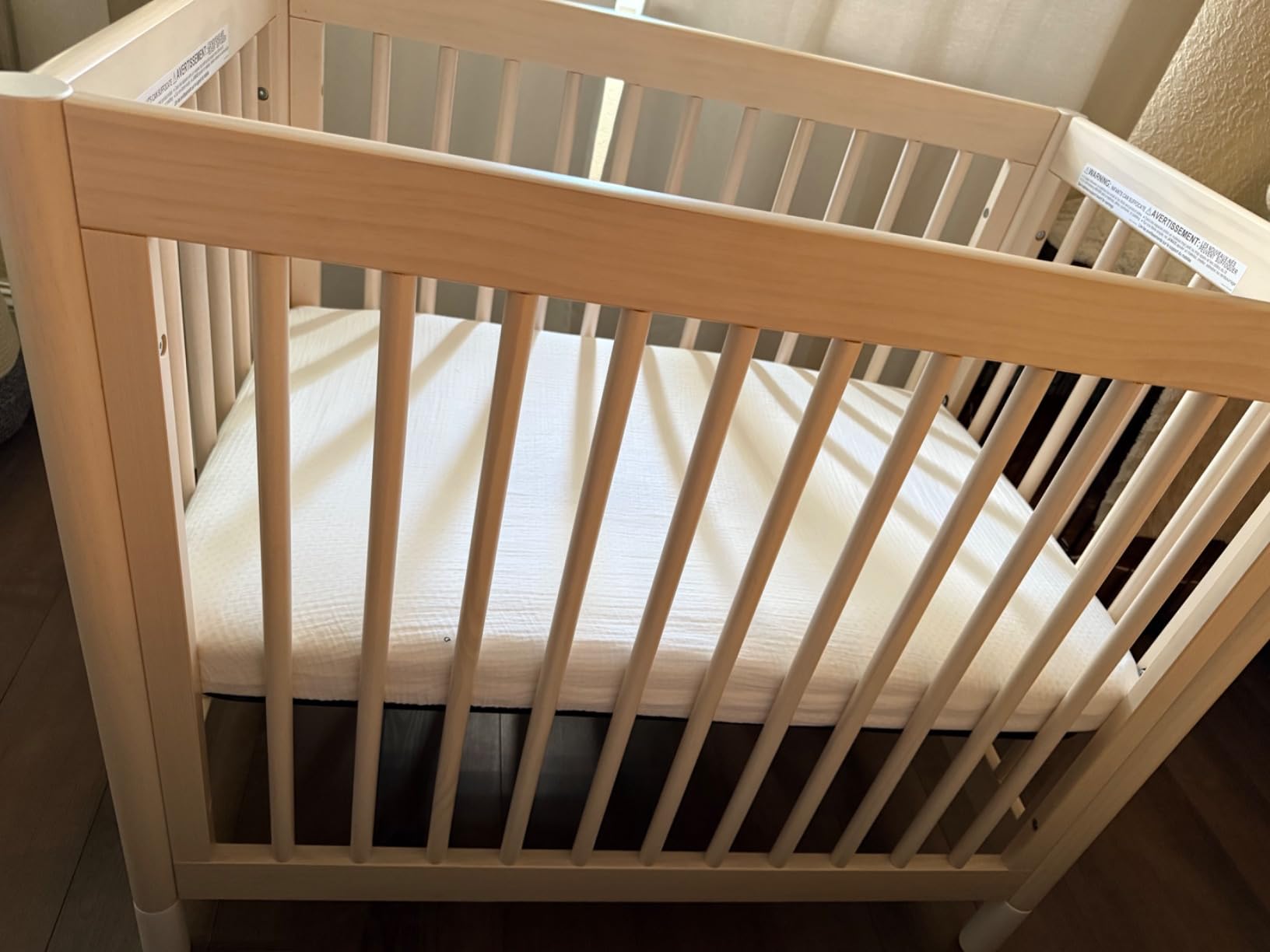 Babyletto Gelato 4-in-1 Convertible Mini Crib in Washed Natural and White, Greenguard Gold Certified customer photo 1