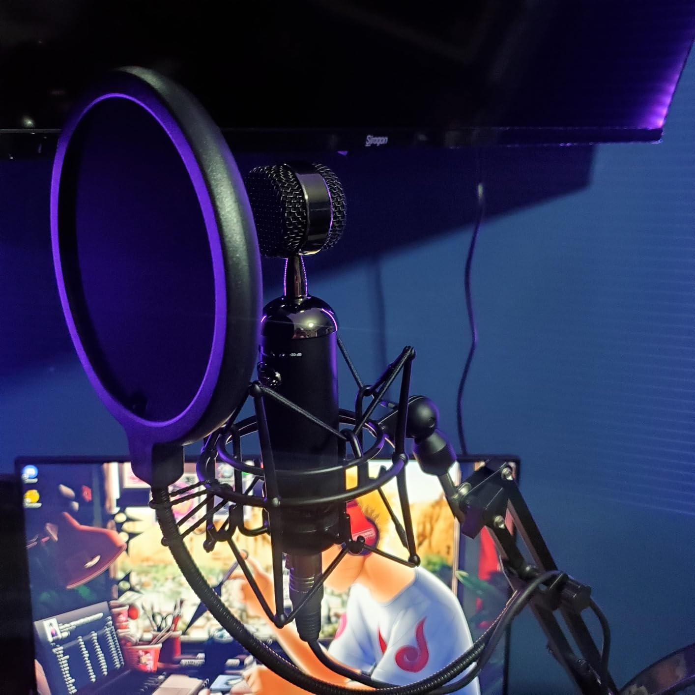Blue Blackout Spark SL XLR Condenser Microphone for Pro Recording, Streaming, Podcasting, Gaming, with Large Diaphragm Cardioid Mic Capsule, Shockmount, Detailed Natural Sound, Protective Case - Black customer photo 2