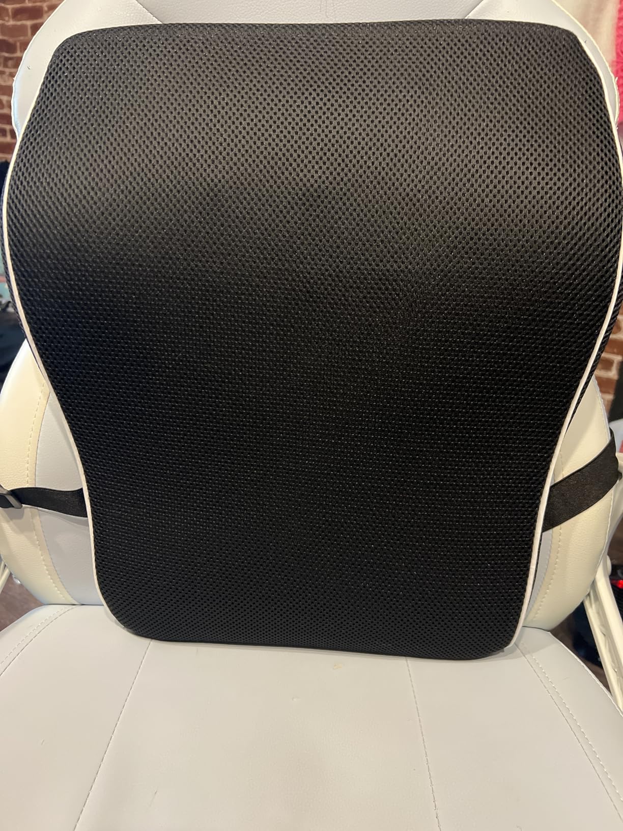 Lumbar Support Pillow for Office Chair, Office Home Essentials,Gifts for Mom,Dad, Back Support Pillow for Car, Chair Cushions,Back Pain Relief Improve Posture,Mesh Cover Double Adjustable Straps customer photo 1