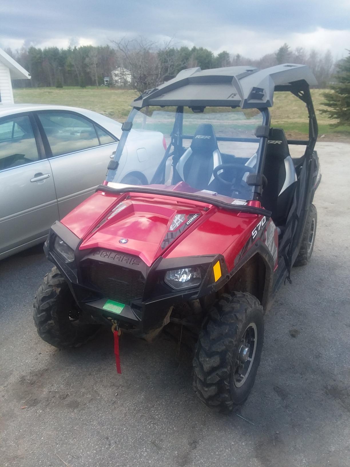 SuperATV Heavy Duty Clear Full Windshield for 2008+ Polaris RZR 800 / S 800 / 4 800 / XP 900 / XP 4 900 / 570 / 570 S customer photo 1