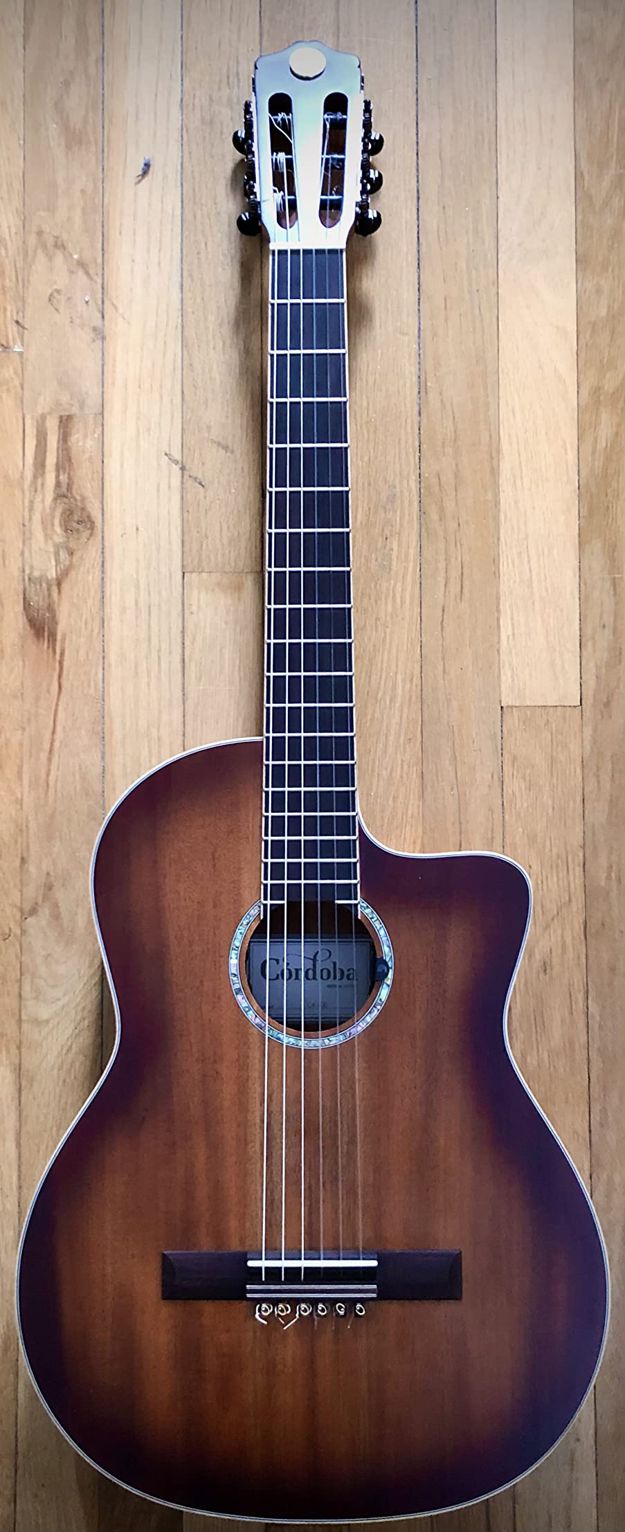 Cordoba C4-CE Edge Burst Cutaway Classical Acoustic-Electric Nylon String Guitar, Iberia Series customer photo 2