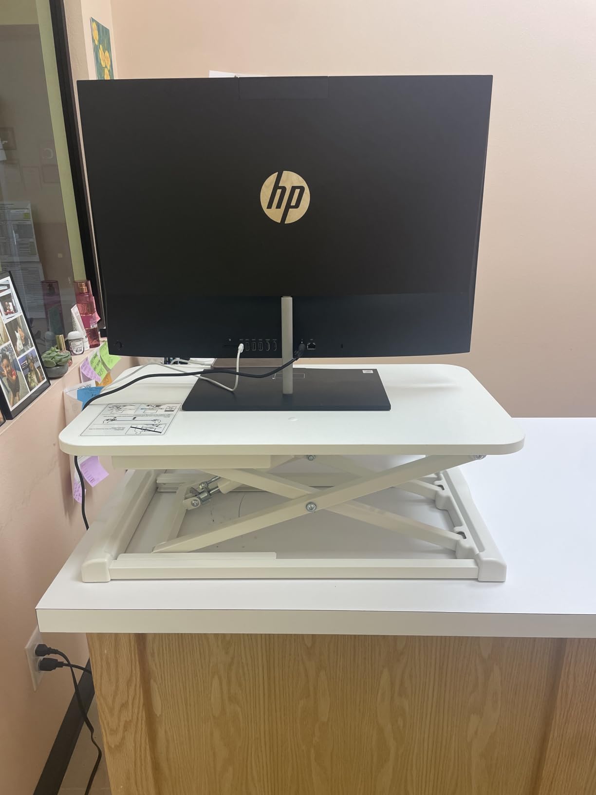 VIVO 32 inch Desk Converter, K Series, Height Adjustable Sit to Stand Riser, Dual Monitor and Laptop Workstation with Wide Keyboard Tray, Black, DESK-V000K customer photo 2