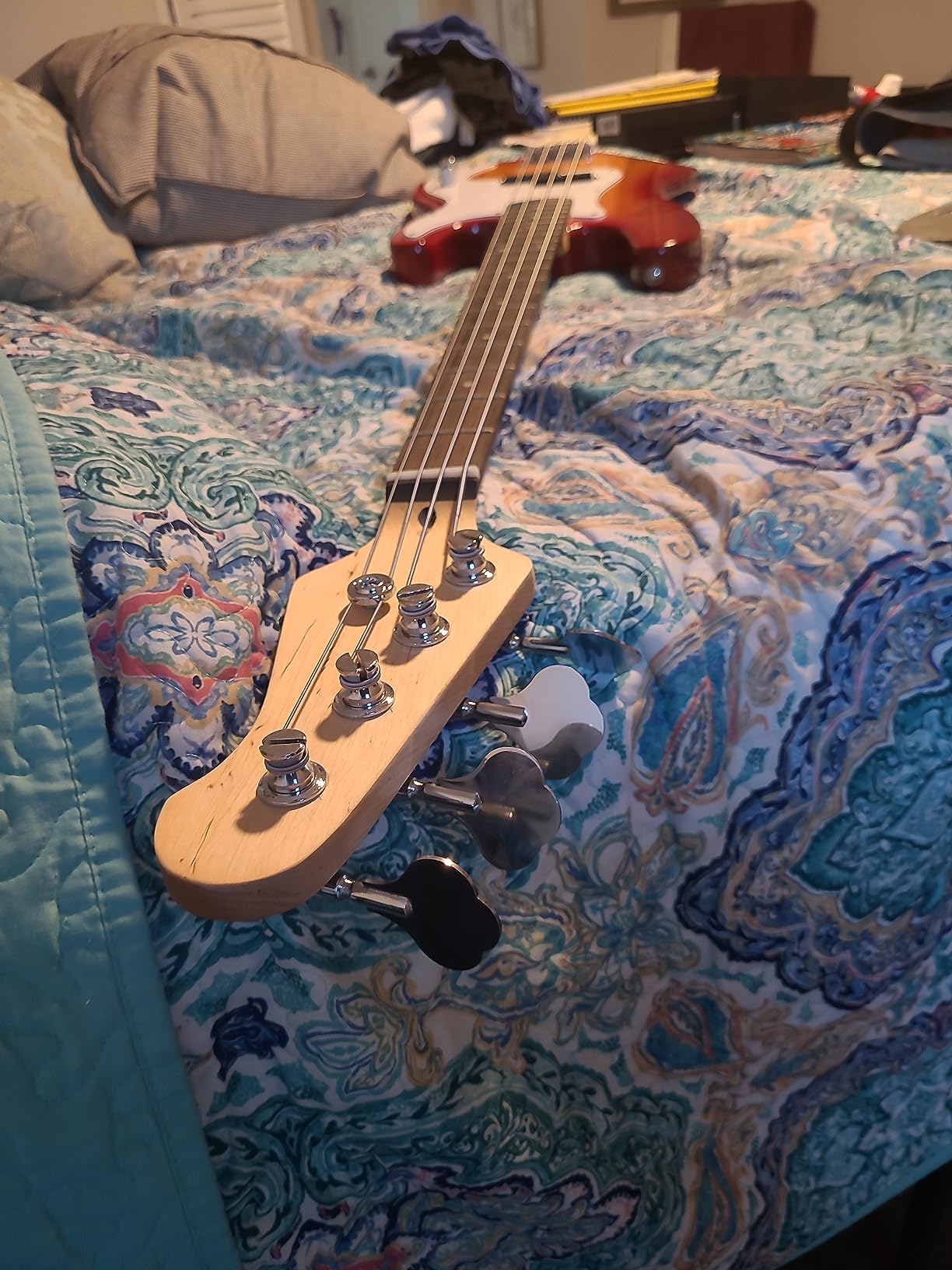 Costzon Full Size Electric 4 String Bass Guitar for Beginner Starter Complete Kit, Rose Fingerboard and Bridge, w/Two Pickups & Two Tone Control, Guitar Bag, Strap, Guitar Pick, Amp Cord (Blue Bass) customer photo 2