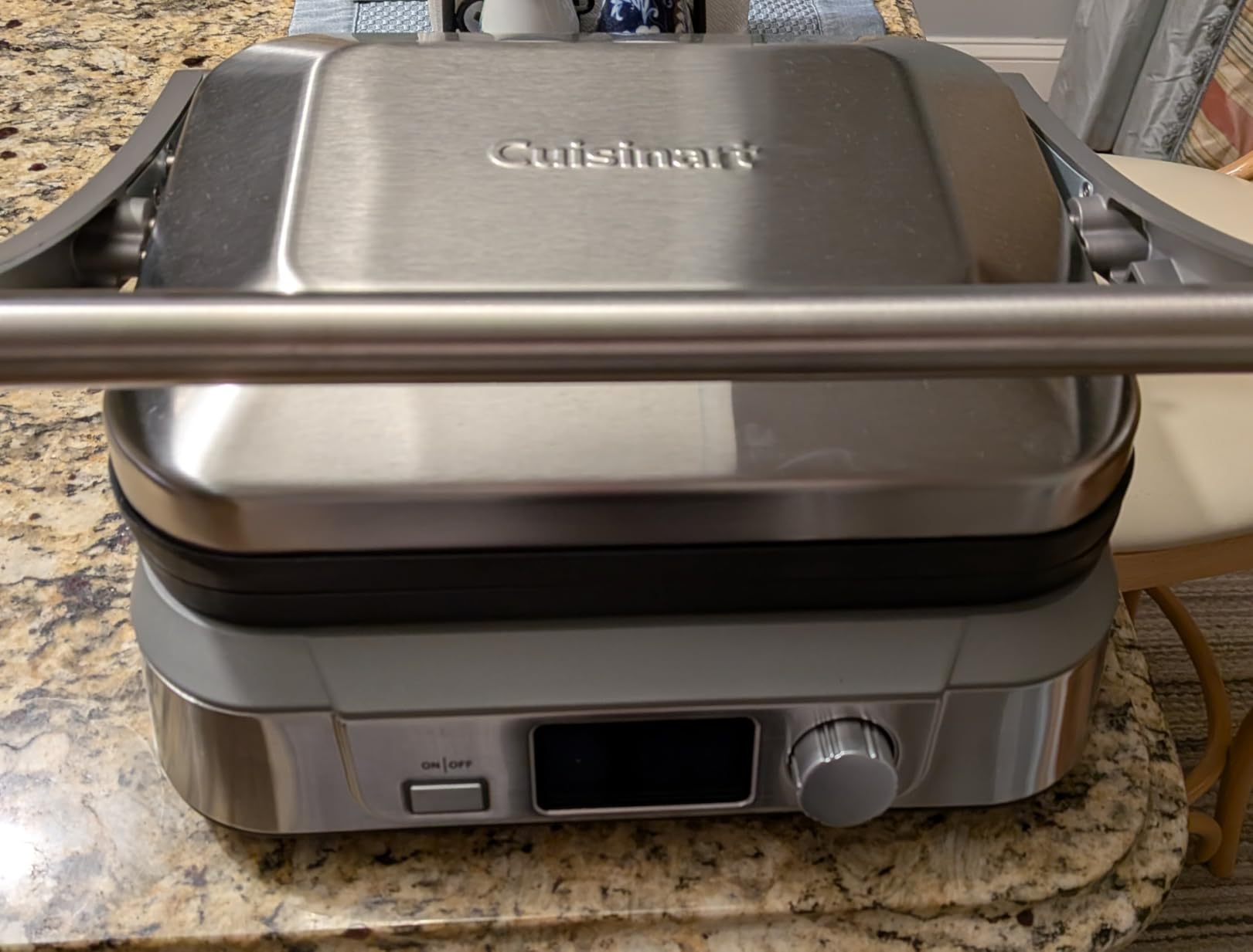 Cuisinart Electric Griddler FIVE Countertop Grill, Enjoy 5-in-1 Functions Including Panini Press, LCD Display, Wide Temperature Range, and Sear Function, Nonstick Plates, GR-5NAS, Stainless Steel customer photo 1