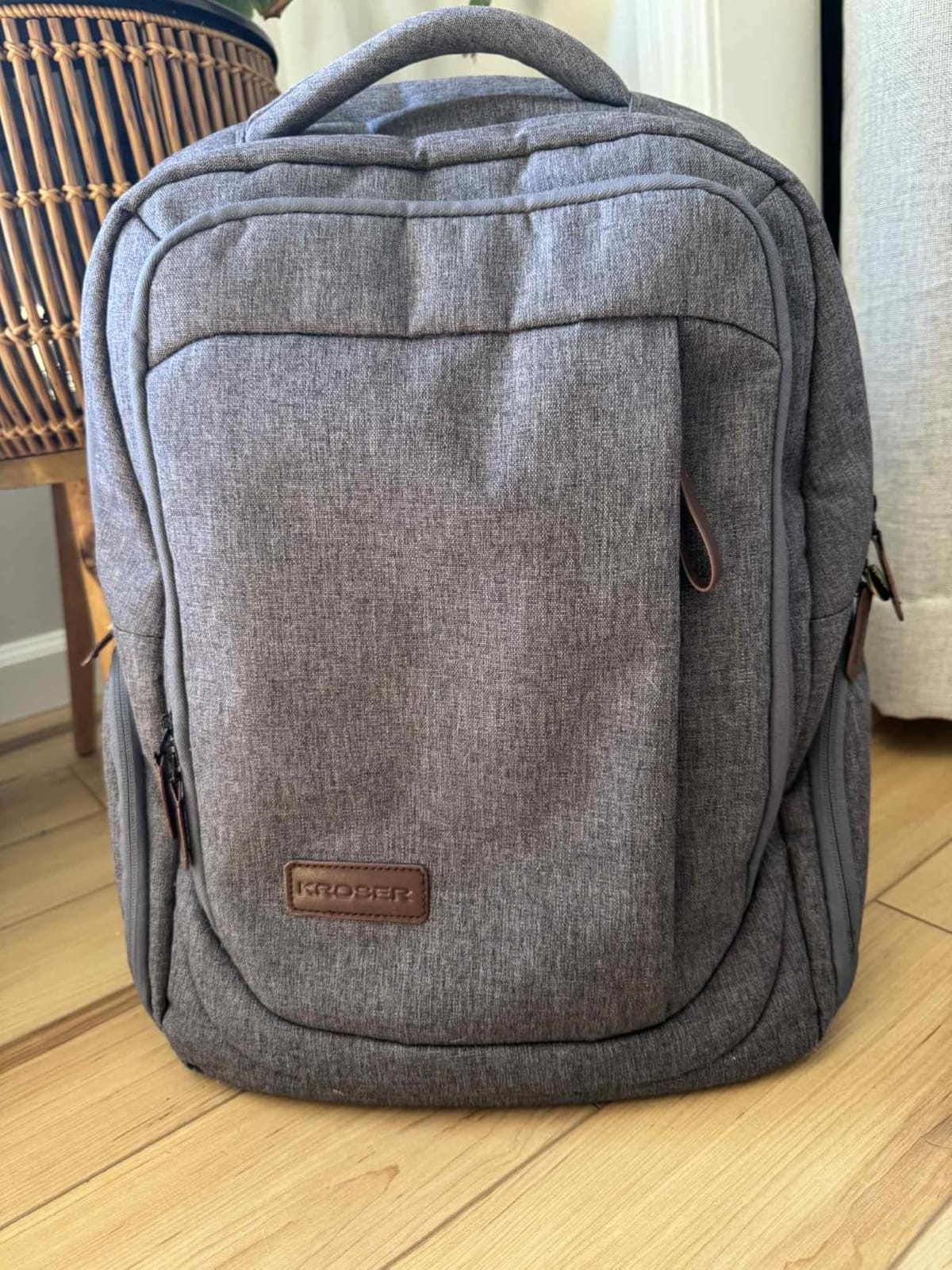 KROSER Laptop Backpack Computer Backpack 17.3 Inch for Men-Charcoal Black | Laptop with USB Charging Port Water-Repellent Travel Large Backpack Casual Daypack Business/College/Women customer photo 1