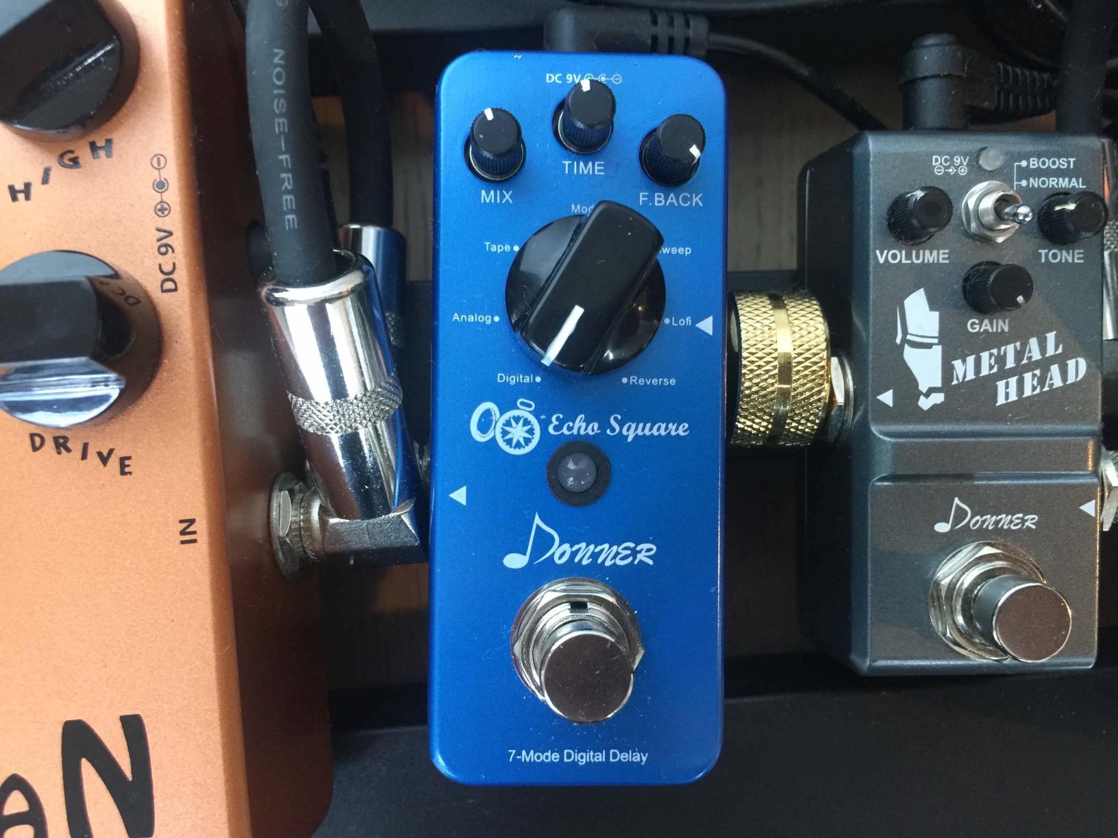 Donner Echo Square Delay Pedal - Digital 7-Modes Delay for Electric Guitar, Multi-Delay including Digital, Analog, Tape, Mod, Sweep, Lofi, Reverse - True Bypass customer photo 2