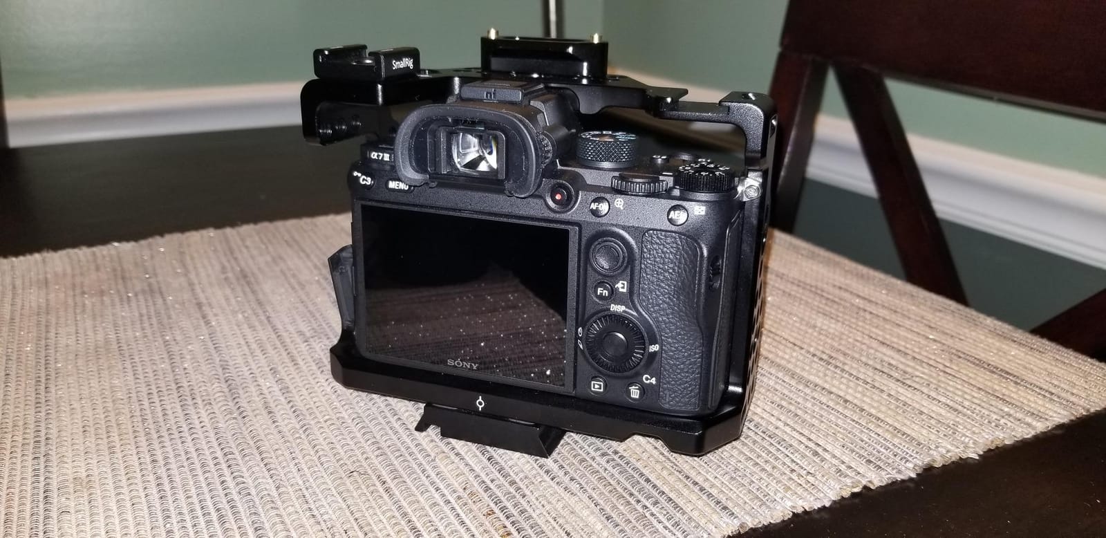 A7RIII / A7III / A7M3 Camera Cage for Sony A7RIII / A7III / A7M3 Camera (ILCE-7RM3 / A7R Mark III), w/Shoe Mount, Built-in NATO Rail, Accessible for Sony XLR-K2M/K1M, Black - 2087 customer photo 1