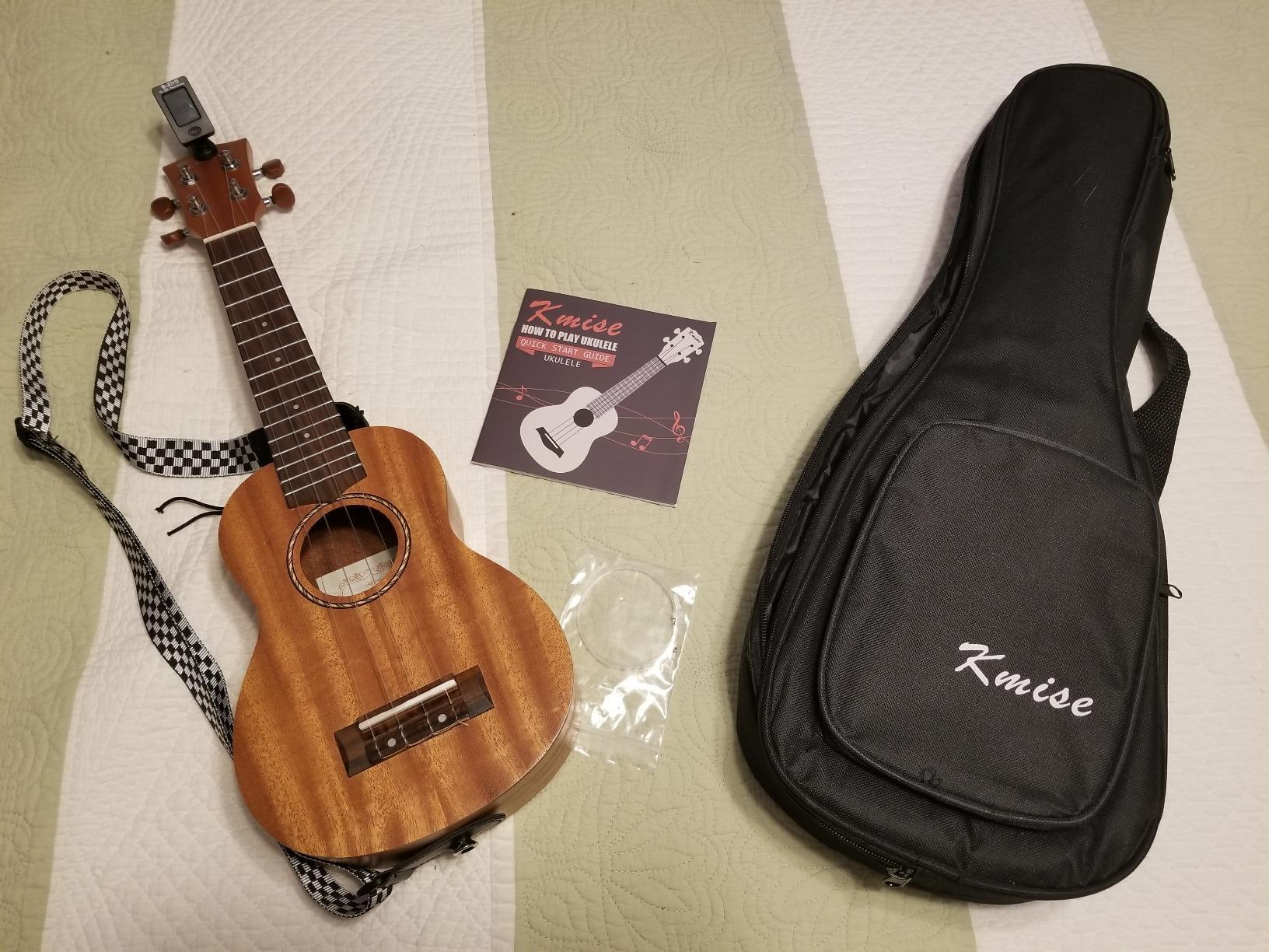 Kmise Professional Ukulele for Adult Beginner, Free Online Lesson 26 inch Tenor Mahogany Ukelele with Ukele Bundle Starter Kit Gig Bag Case, Strap, Tuner, Nylon Strings, Book, Uke Gift Choice customer photo 1