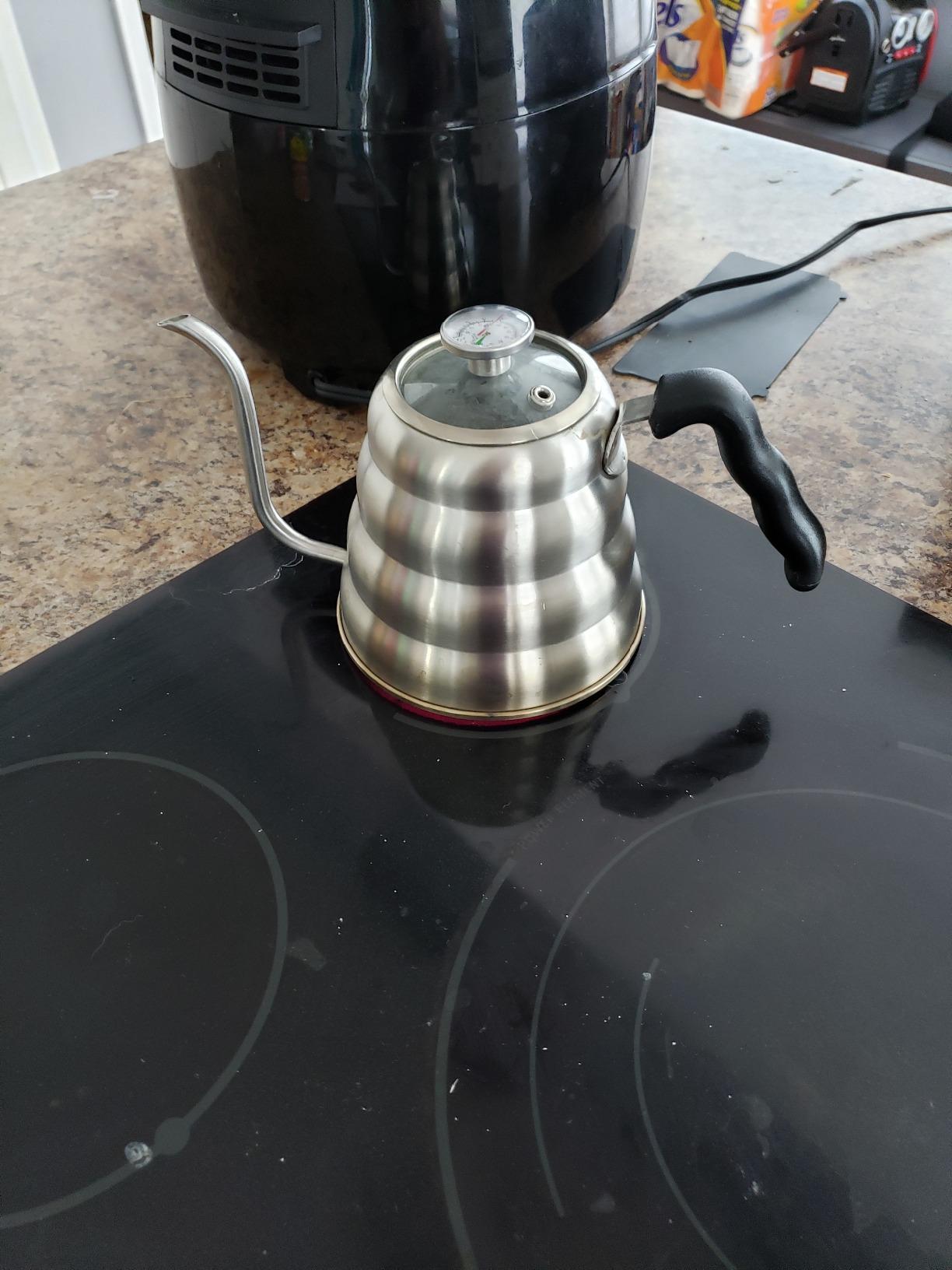 Bean Envy Pour Over Coffee Kettle, Small Gooseneck Kettle with Thermometer customer photo 2