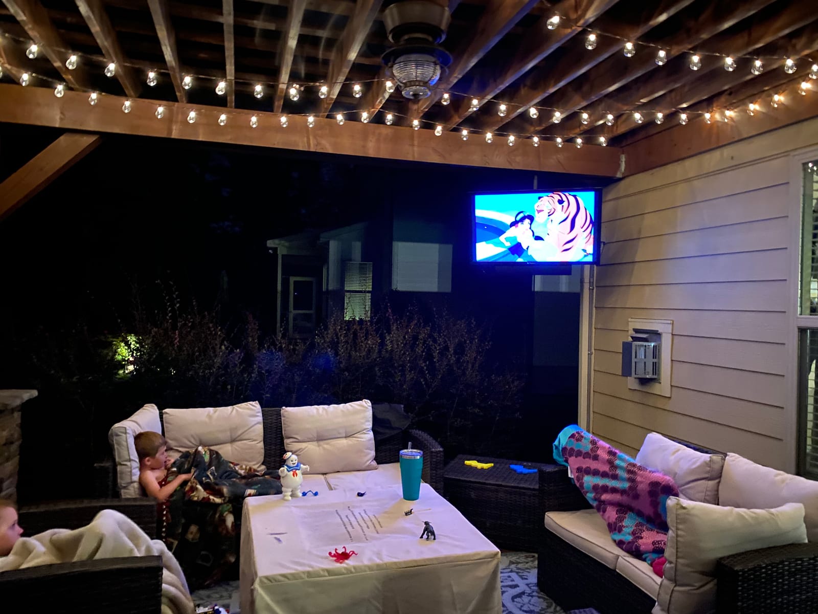 SunBrite SE 43-inch Partial Sun Outdoor TV | 4K Ultra HD LED Weatherproof Television - Includes Speaker bar (SB-SE-43-4K-BL) customer photo 2