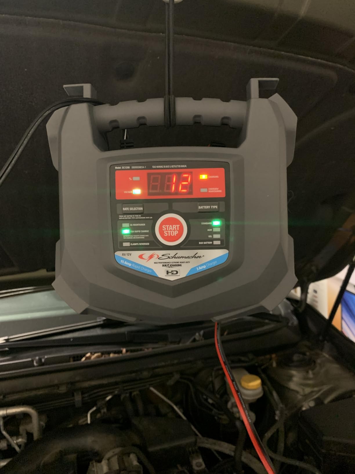 Schumacher Electric Car Battery Charger 12V/6V - Trickle Charger, Maintainer for Automobile & Marine Batteries (AGM/Gel/Deep Cycle) - SC1280 customer photo 2