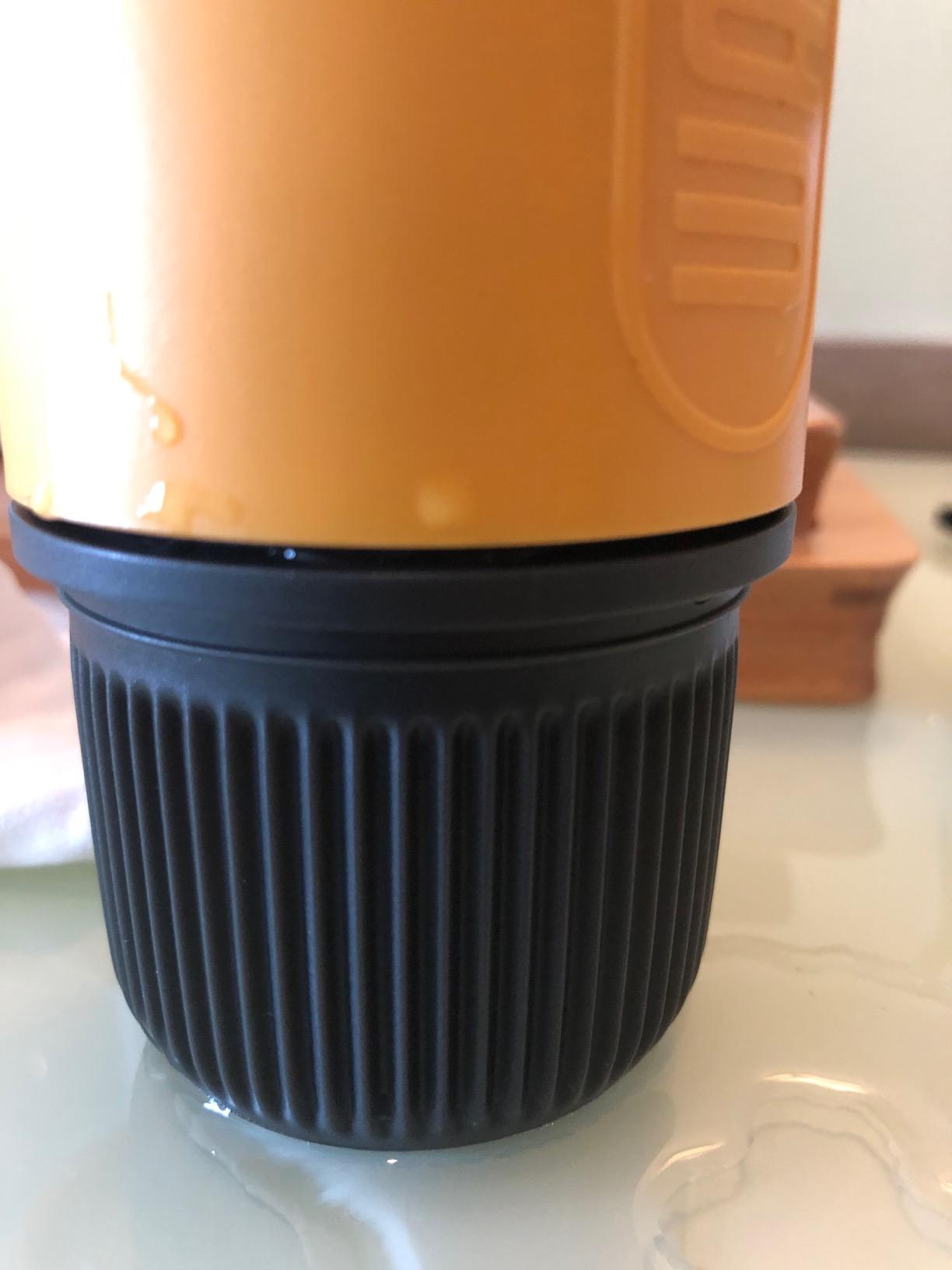 WACACO Nanopresso Portable Espresso Machine, Evolution of the Minipresso, Maximum Pressure 18 Bar, Travel Coffee Maker, No Need for Battery, Manual Operated, Grey customer photo 1